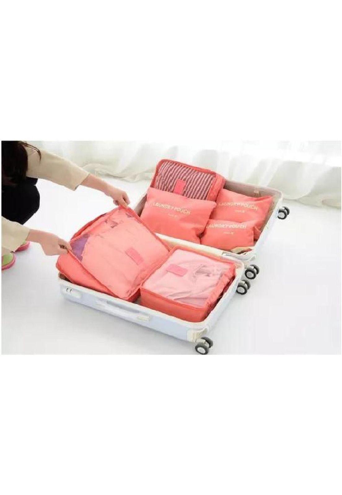 Set de 6 Organizadores de Equipaje de Viaje - Bolsa Ropa Interior - Color Azul-3