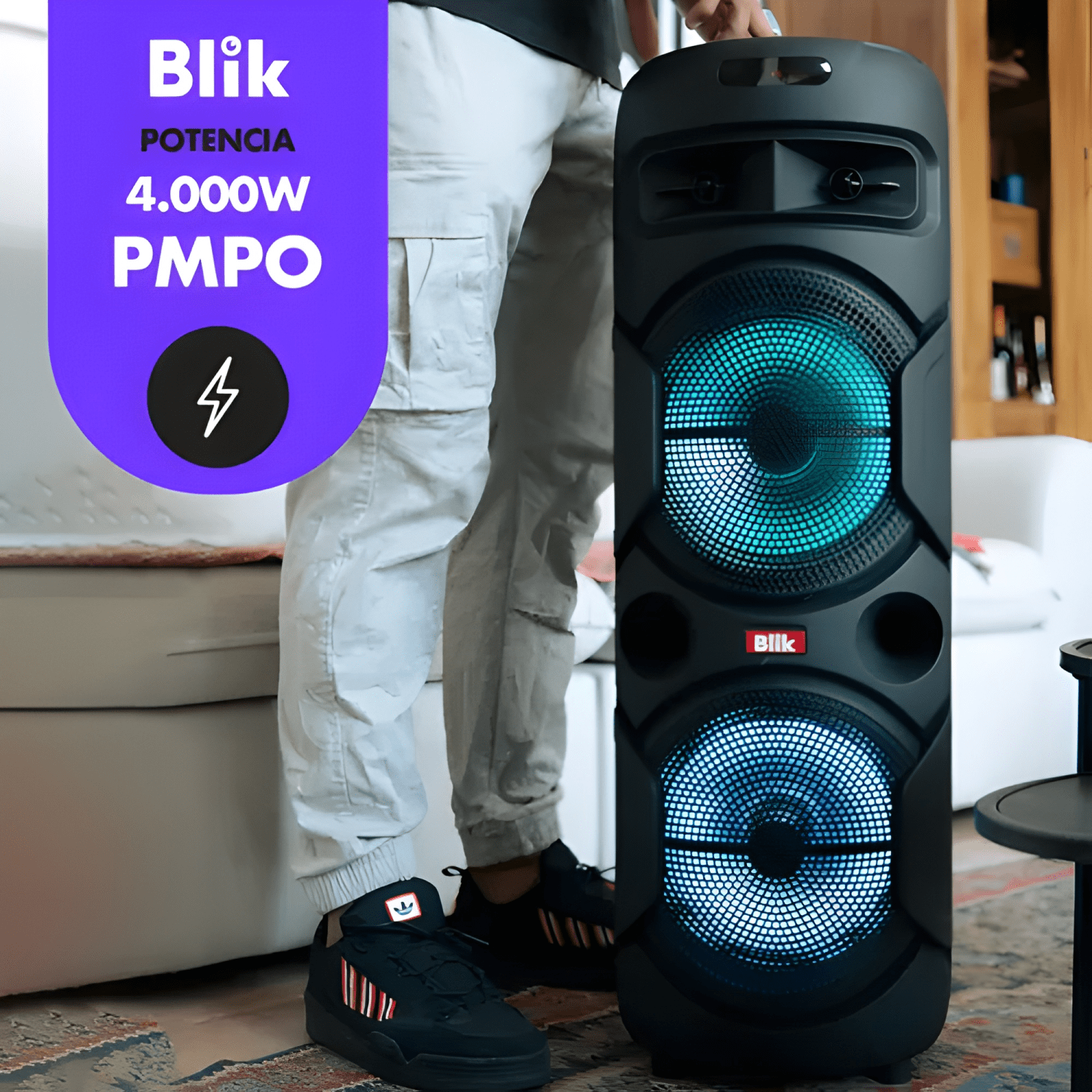 Parlante bluetooth karaoke micrófono wavemax2 potencia 4 #2-1