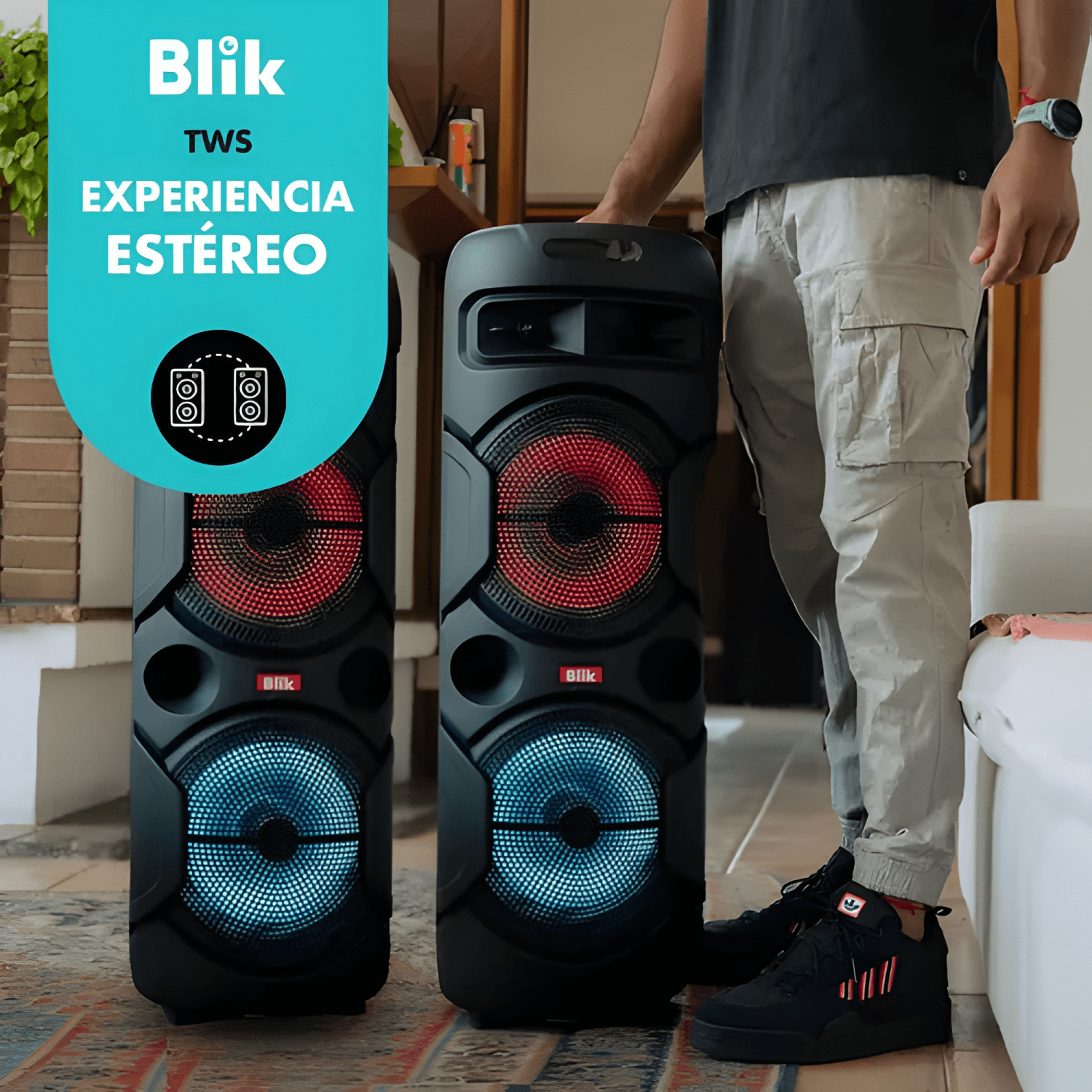 Parlante bluetooth karaoke micrófono wavemax2 potencia 4 #2-3
