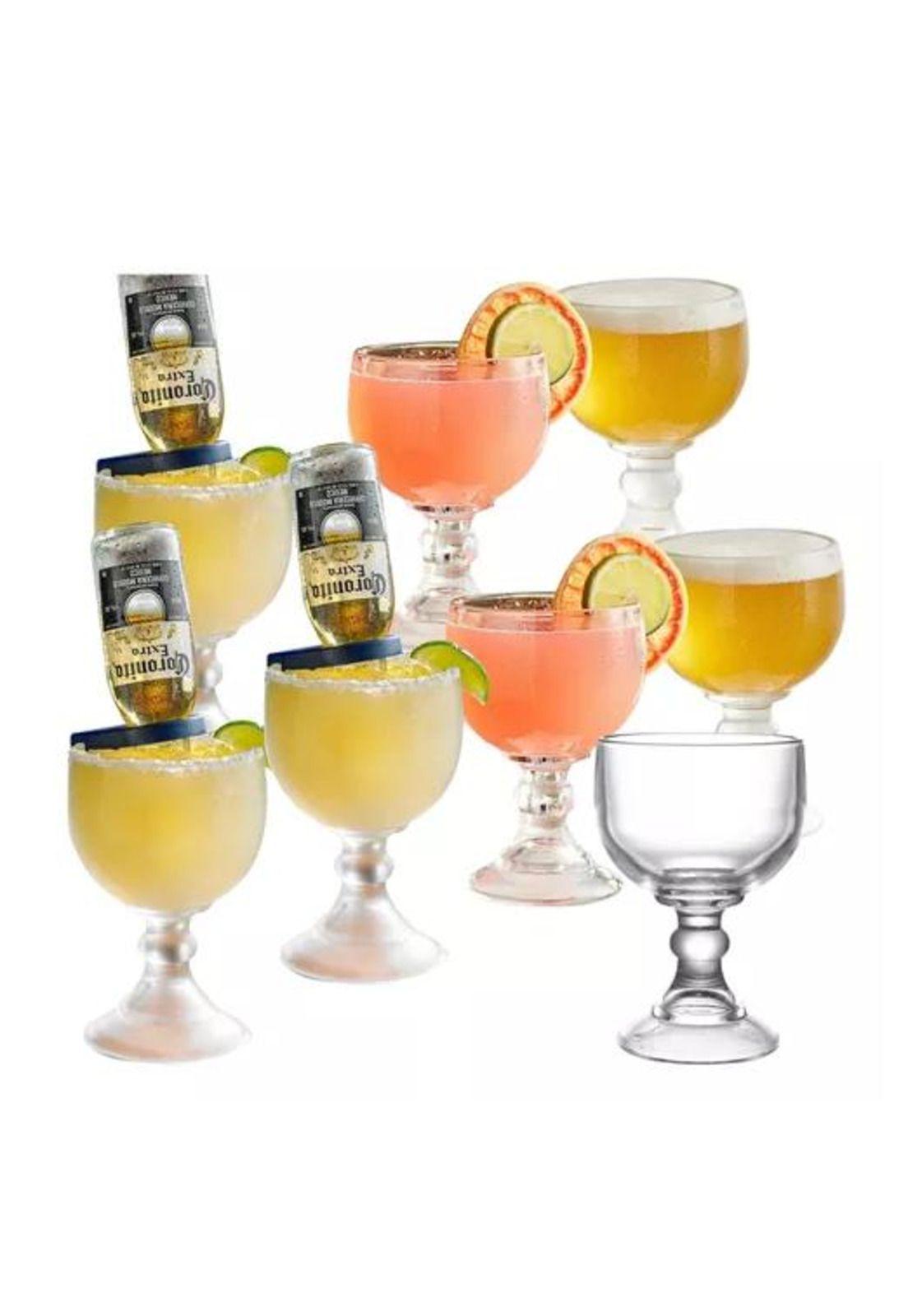 Set 12 Copas Chabelas 500cc Vidrio Restobar-3
