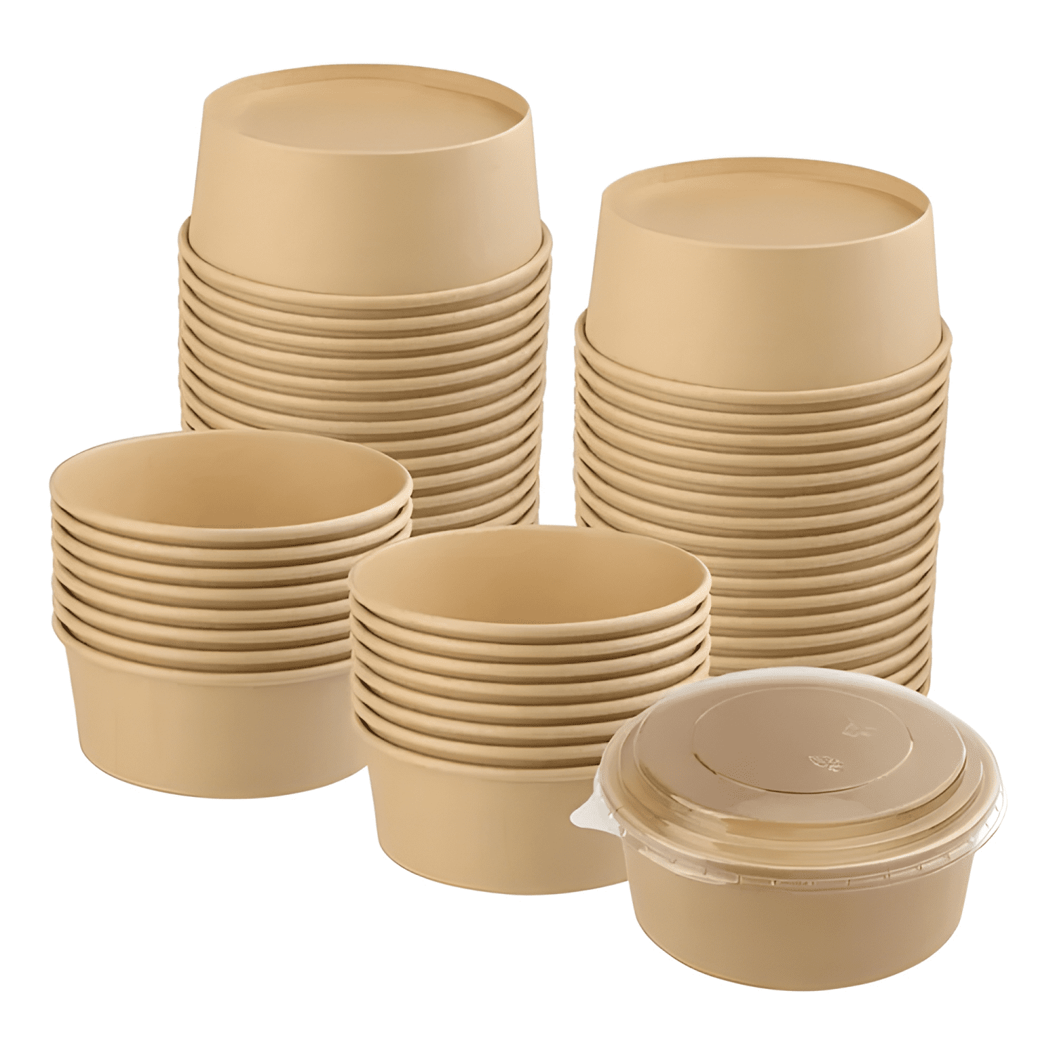 Envase bowl polipapel 1300cc ensaladas, comidas 40 unidades-2