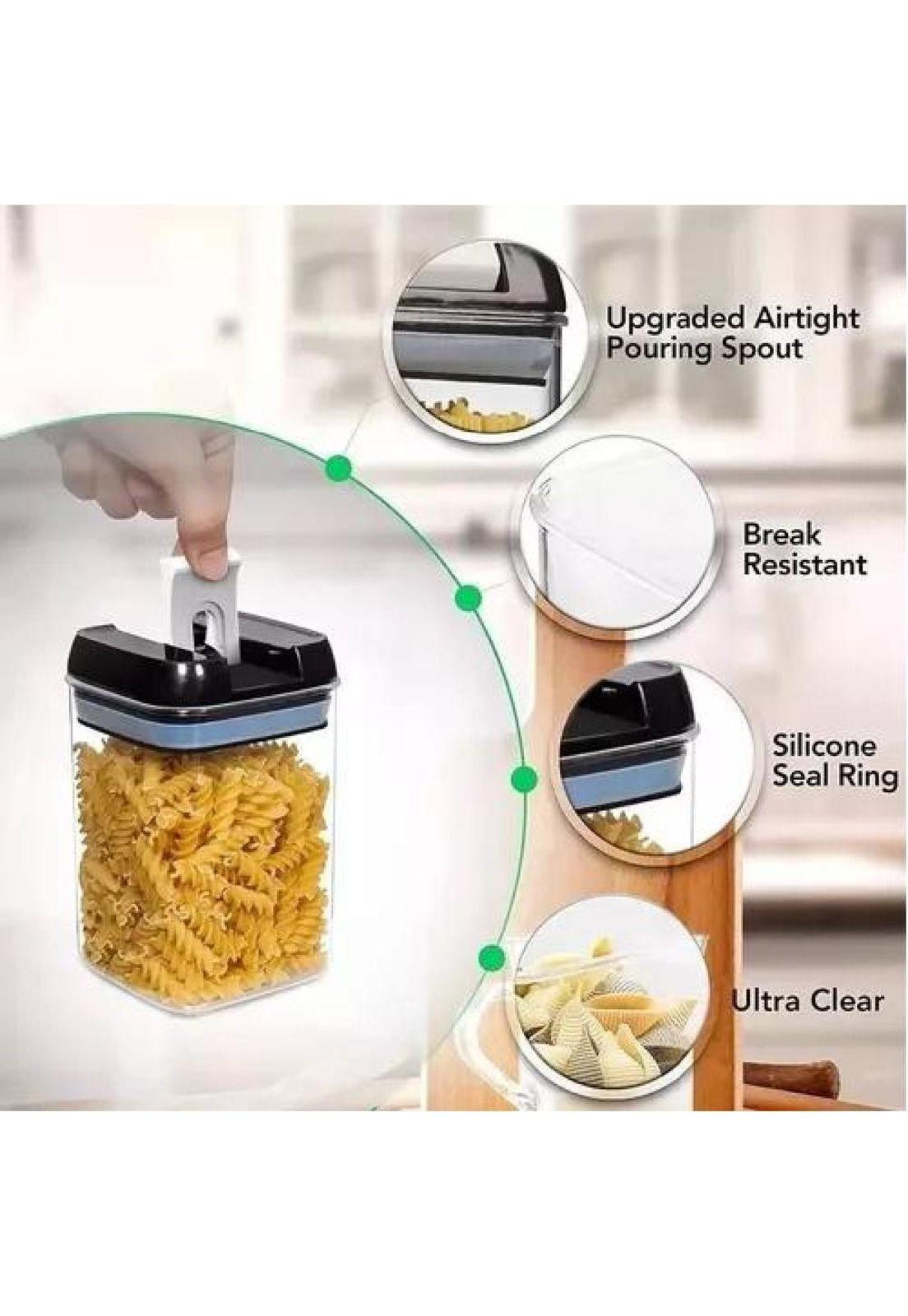 Set de 7 contenedores herméticos de plástico para cocina y despensa-4