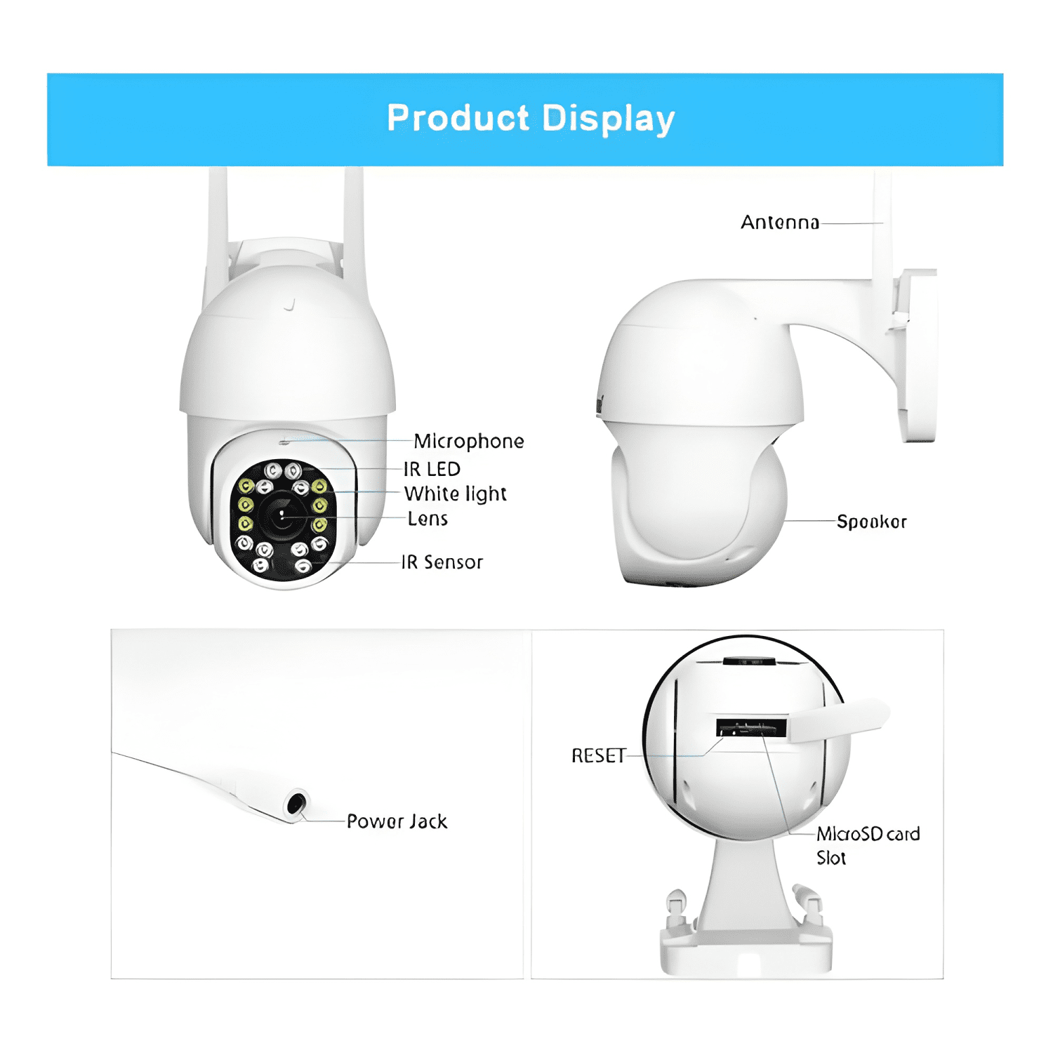 Camara Exterior Domo Ip Wifi Hd Motorizada Vision M17-2