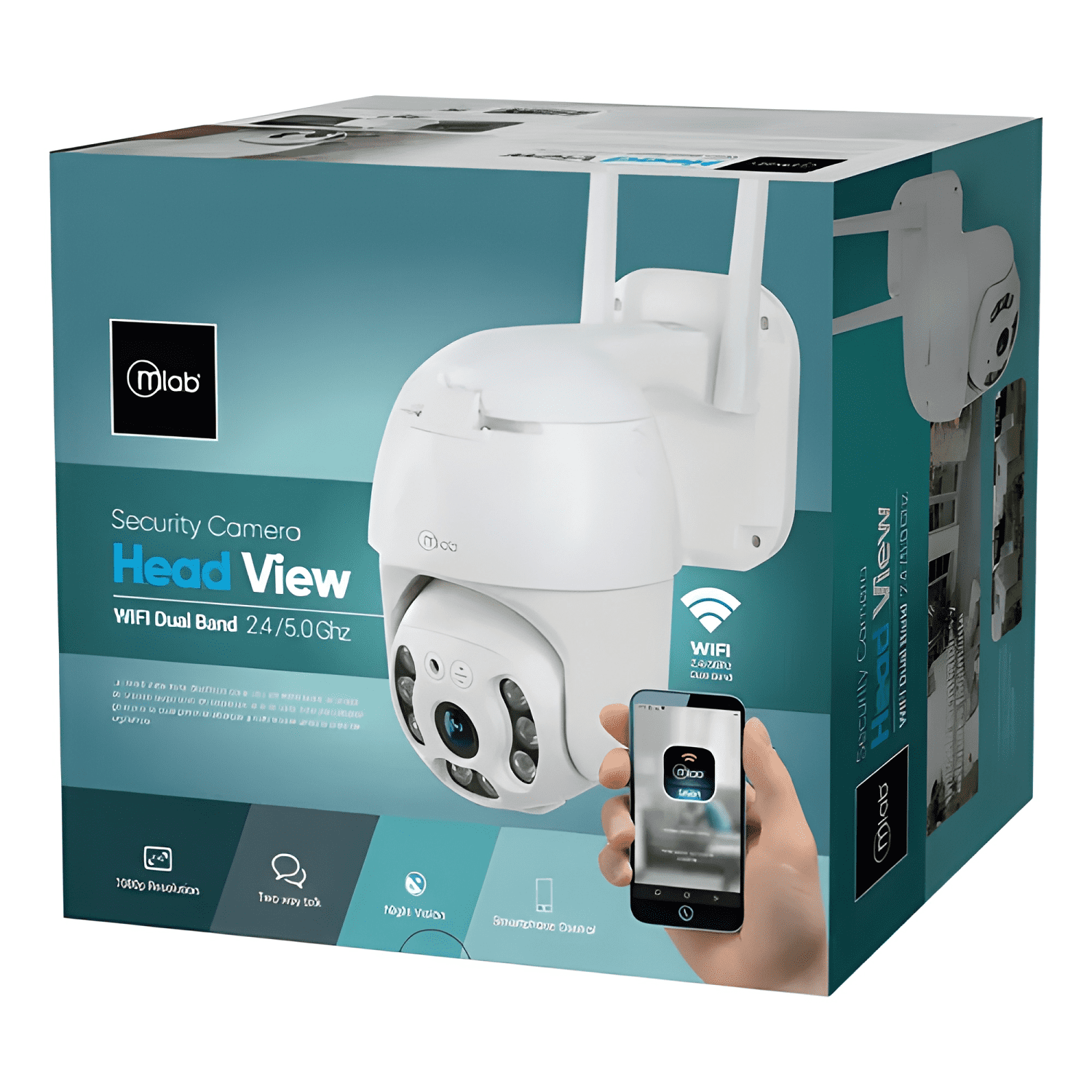 Camara de Seguridad Ip Mlab Head View 9259 1080p Blanco-3