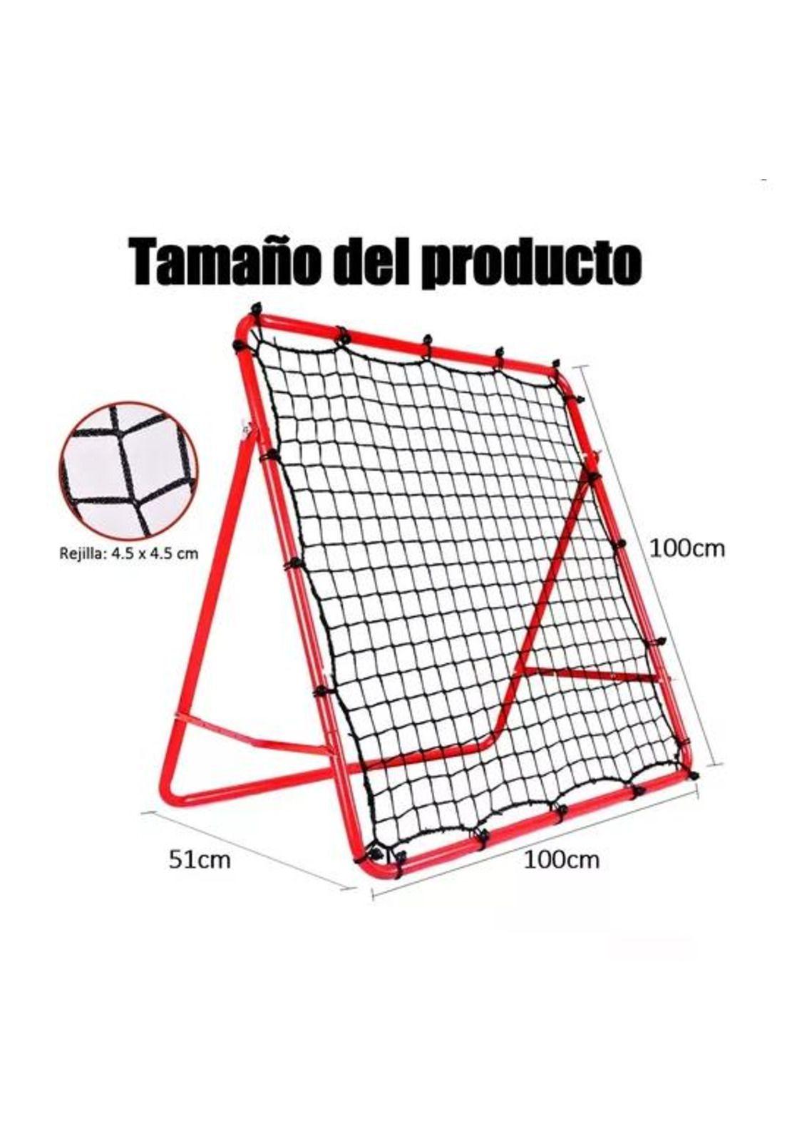 Red de rebote portátil para entrenamiento de porterías 1x1 m rojo-2