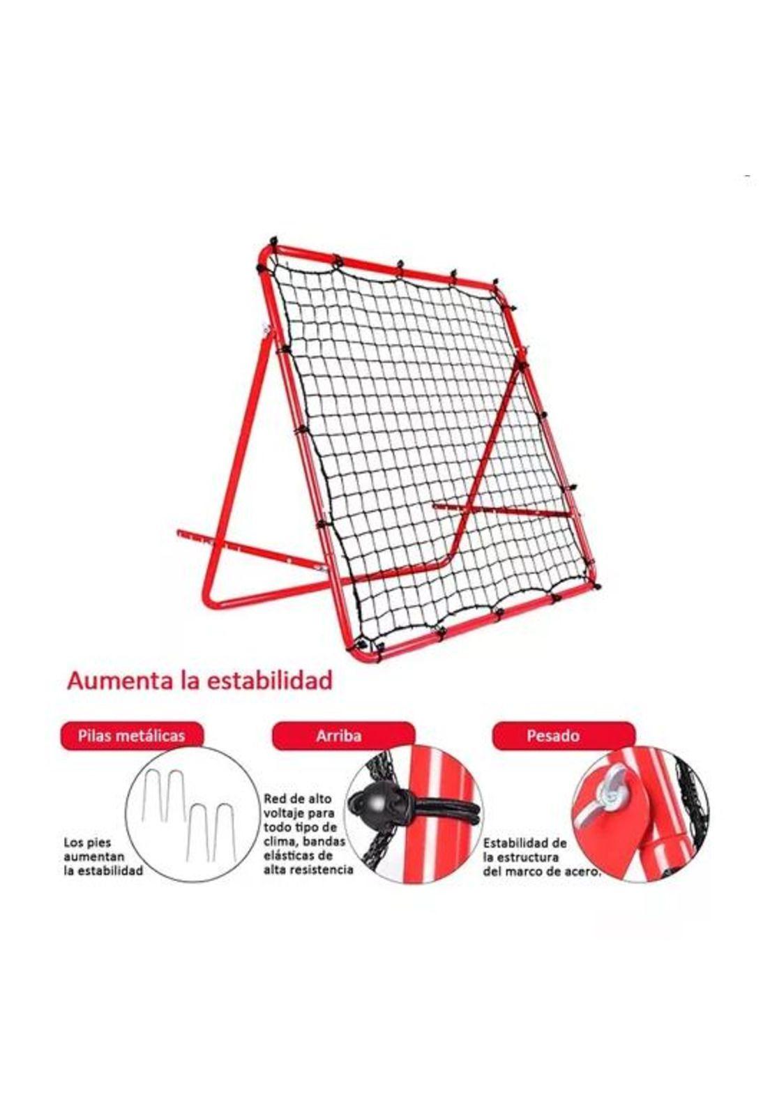 Red de rebote portátil para entrenamiento de porterías 1x1 m rojo-6