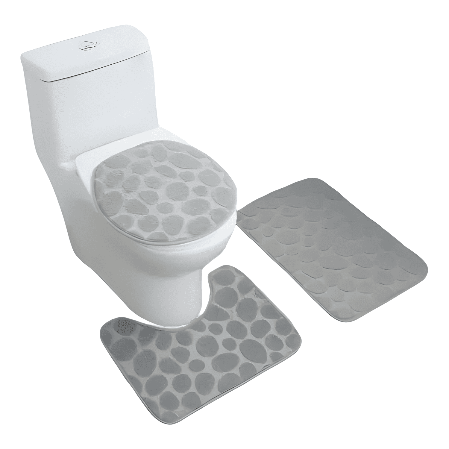 Set De 3 Alfombras Antideslizante De Microfibra Para Baño #1-3