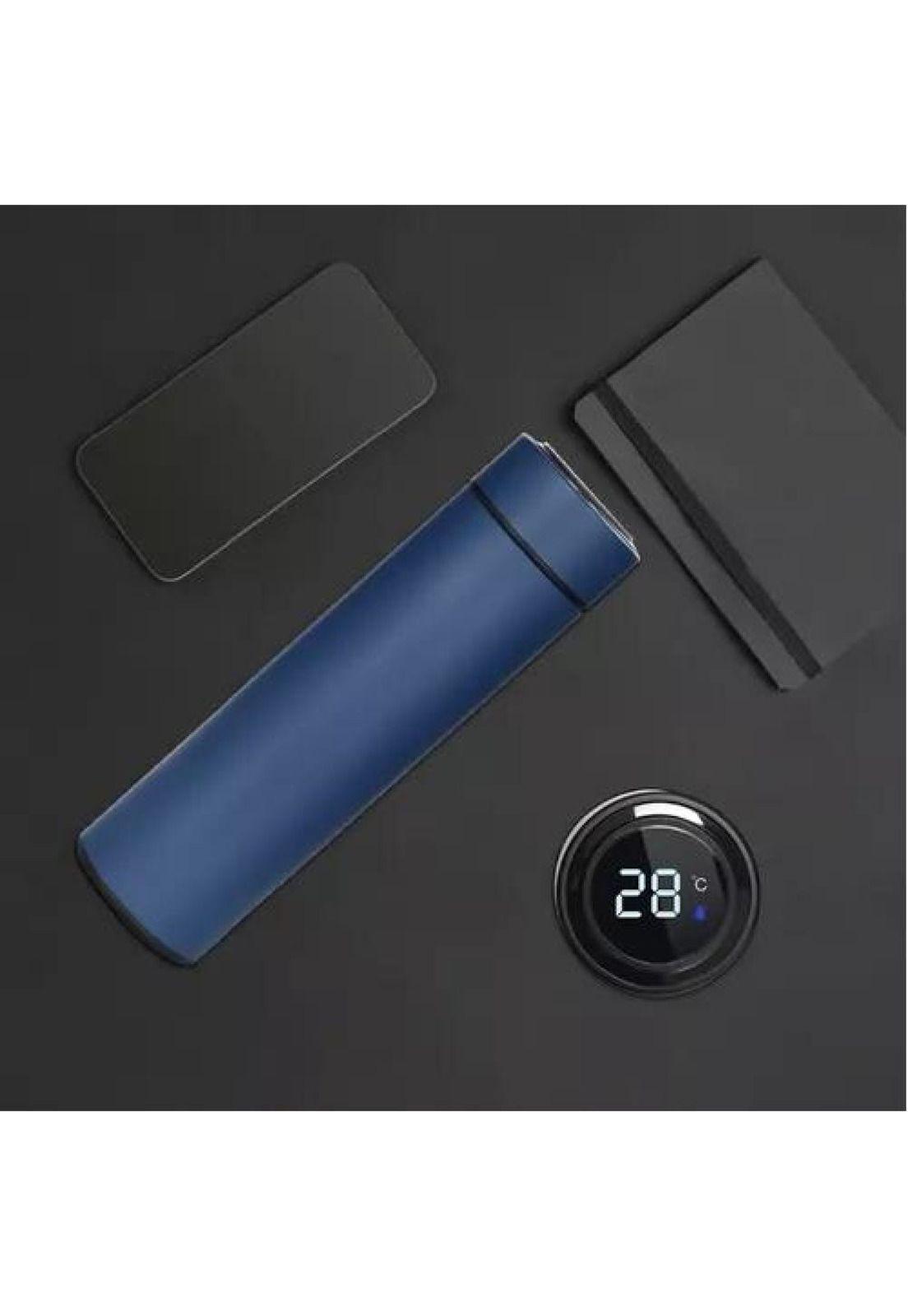 Taza Termo Inteligente - Digital, Táctil, LED de Temperatura, Color Azul-5