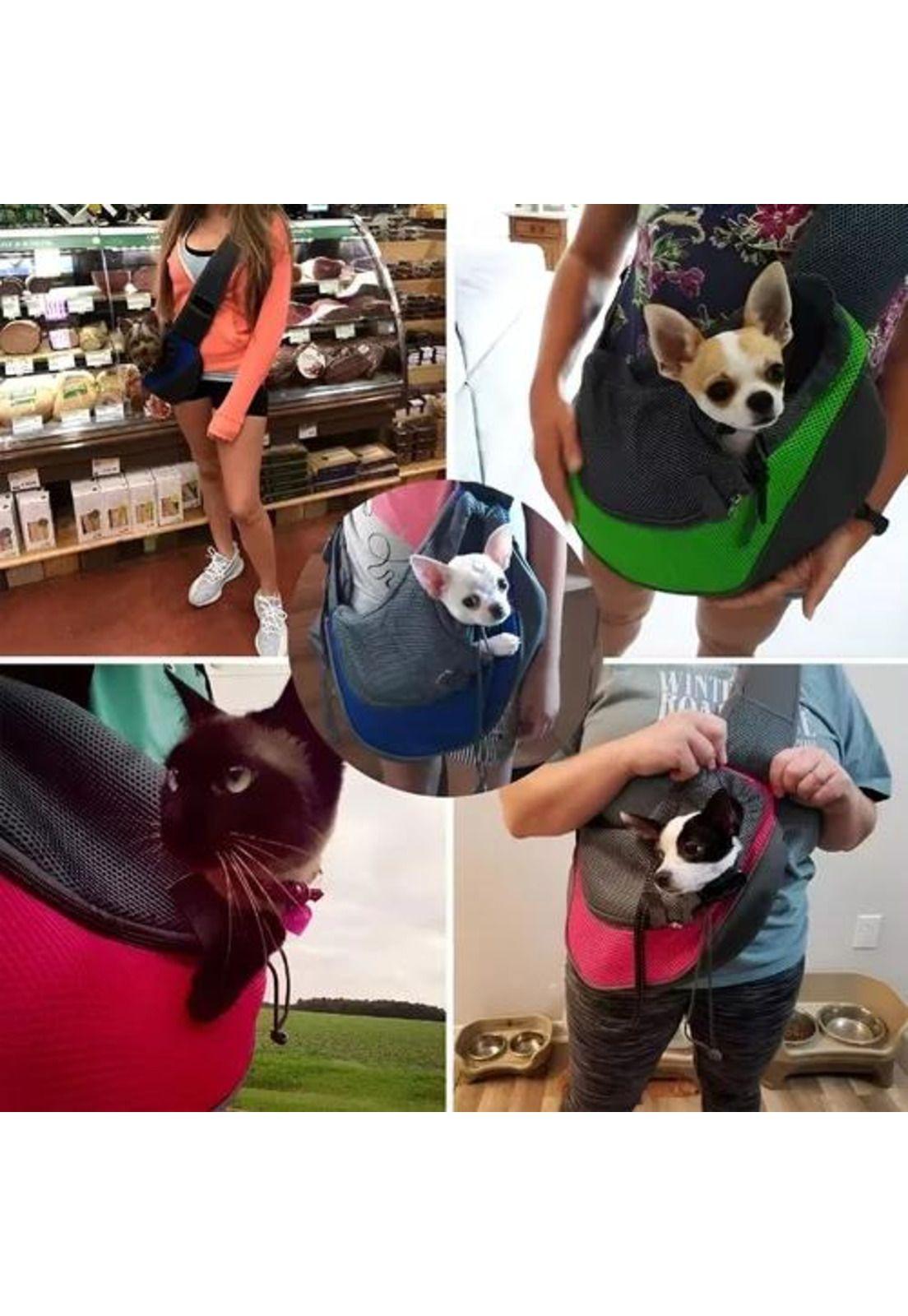 Bolso transportador de gatos mochila para perros pequeños morado-7