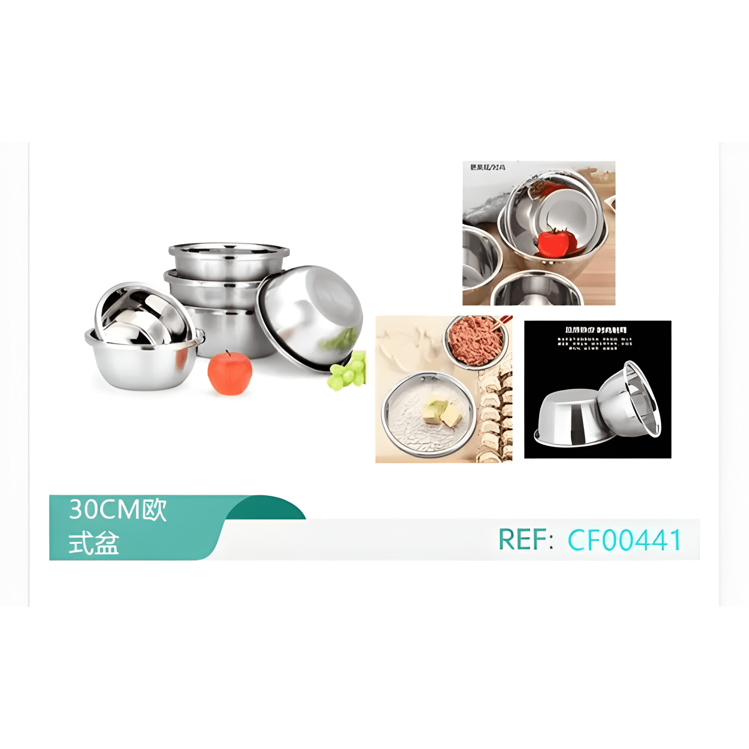 Bowls acero inoxidable 30cm recipiente-2