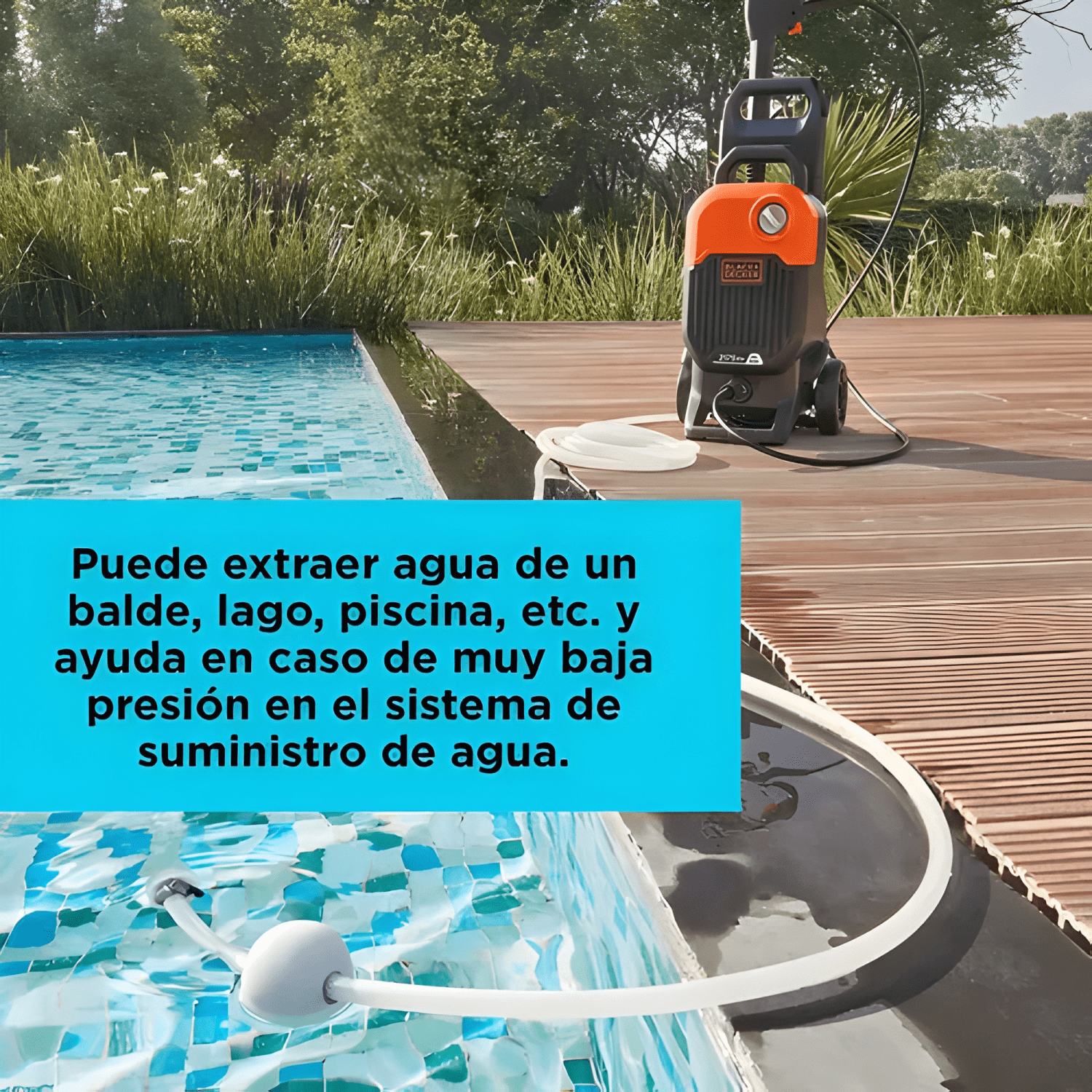 Hidrolavadora Alta Presión 2175PSI BLACK+DECKER Naranja #9-4