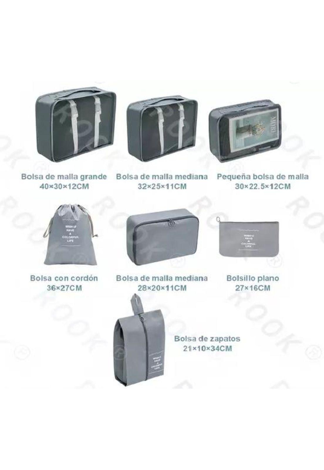 Bolsas de Viaje Organizador 7 en 1 - Color Gris-2