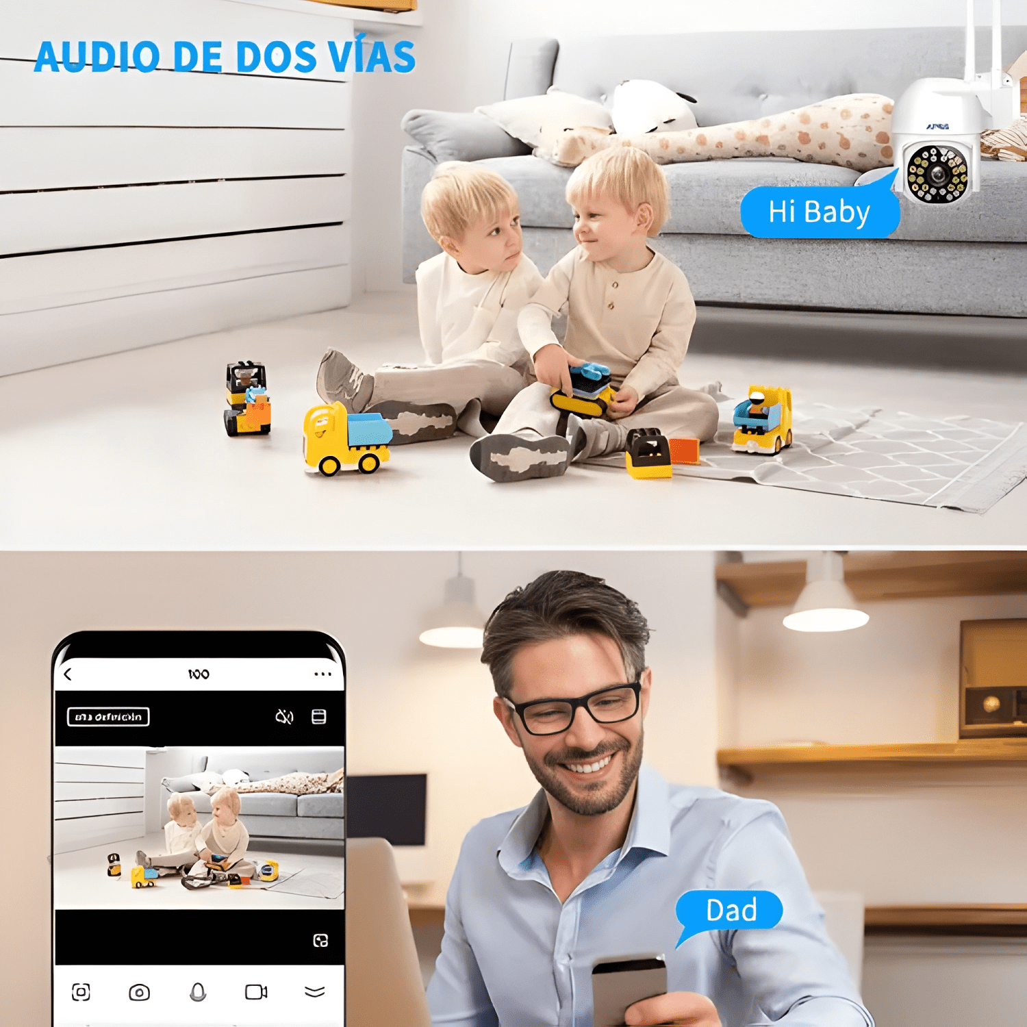 ATSG Cámara IP 4MP Full HD Wifi Exterior PTZ Conexión Audio-3