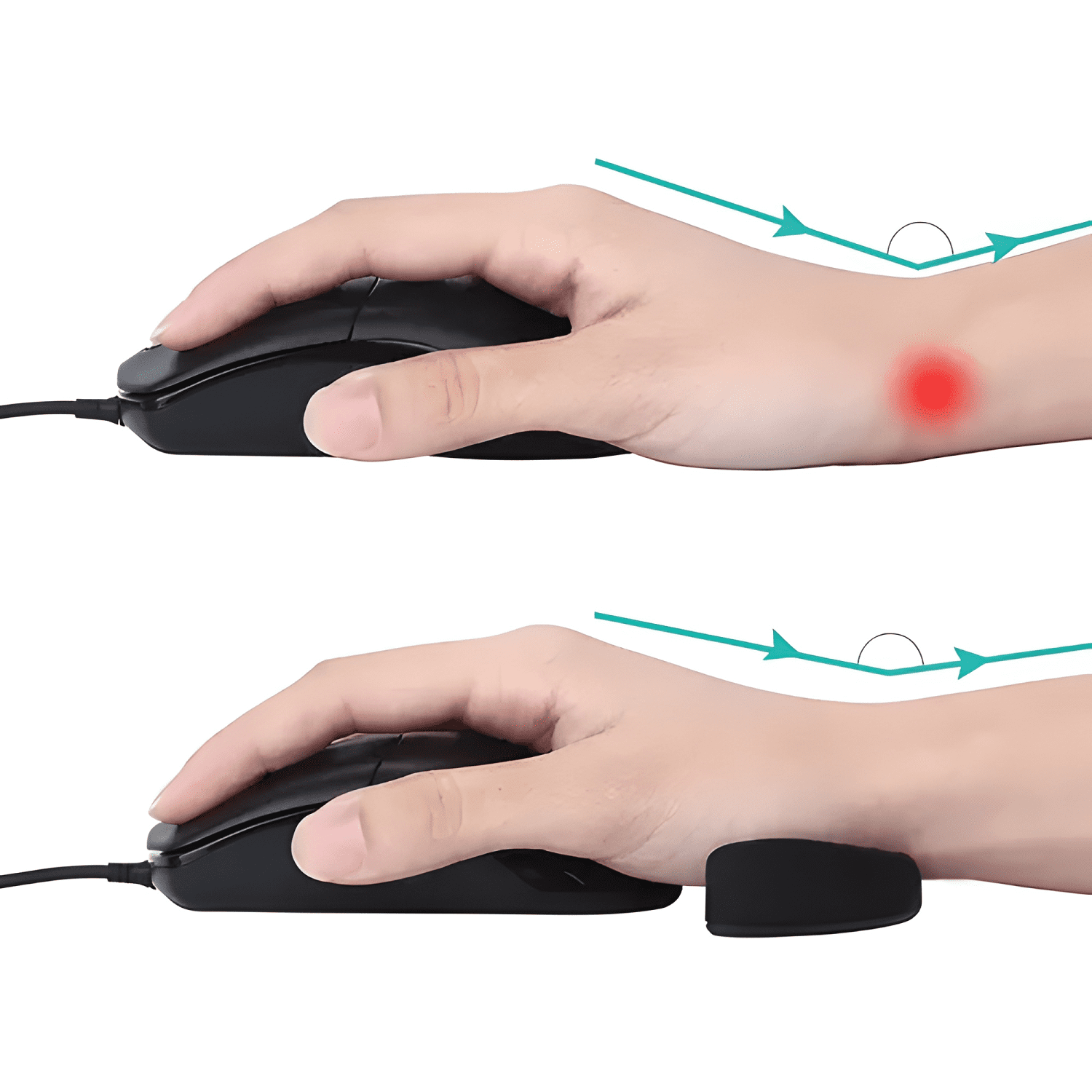 Reposa Muñecas Apoya Mouse Palm Pad Silicona Newo Nw-aer Plu-1