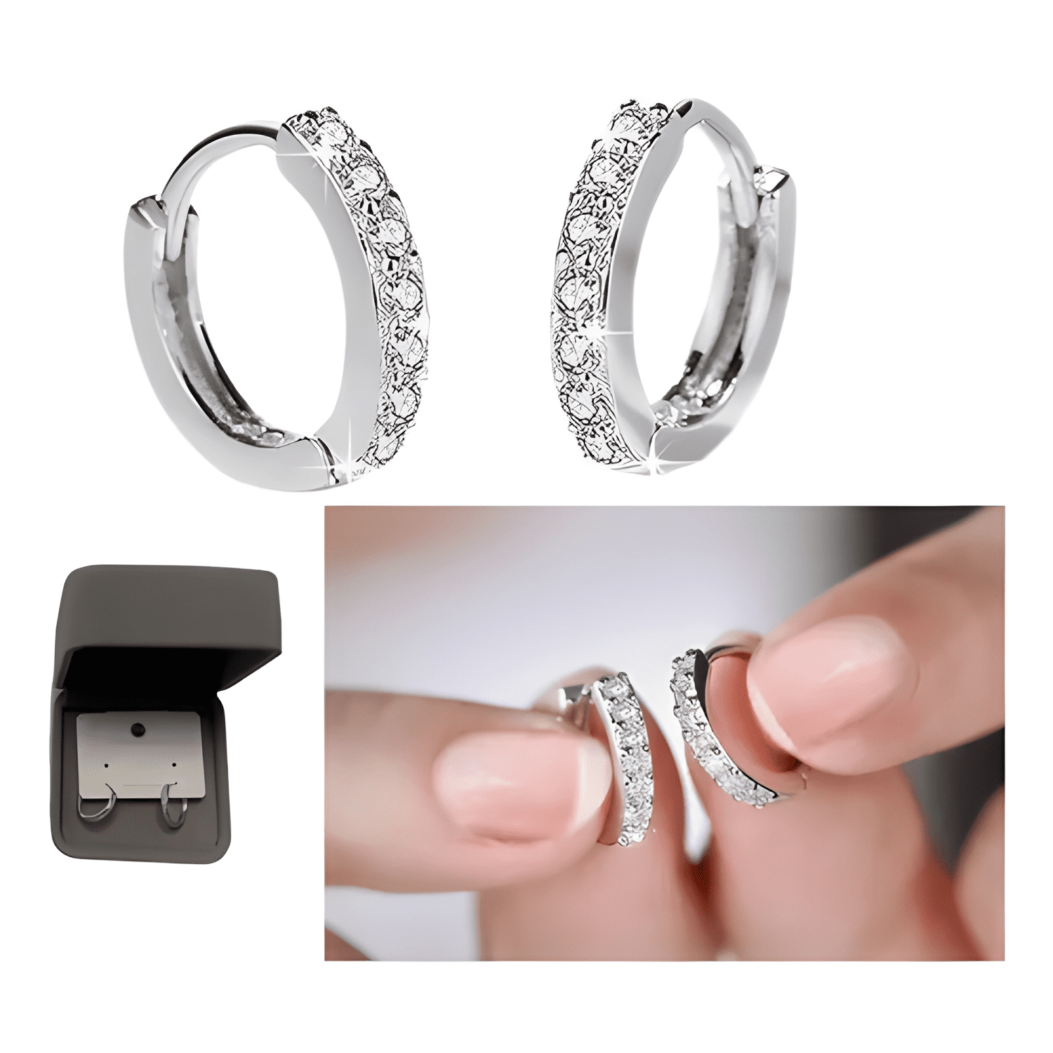 Aros Para Oreja 14mm Cobre 18k Oro Cubic Zirconia-0