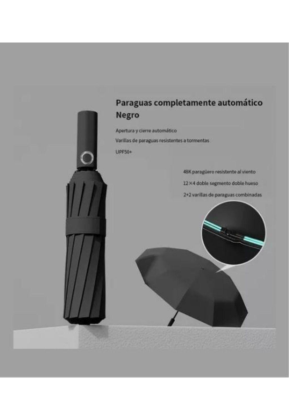Paraguas plegable automático anti-vendaval grande 12huesos n-2