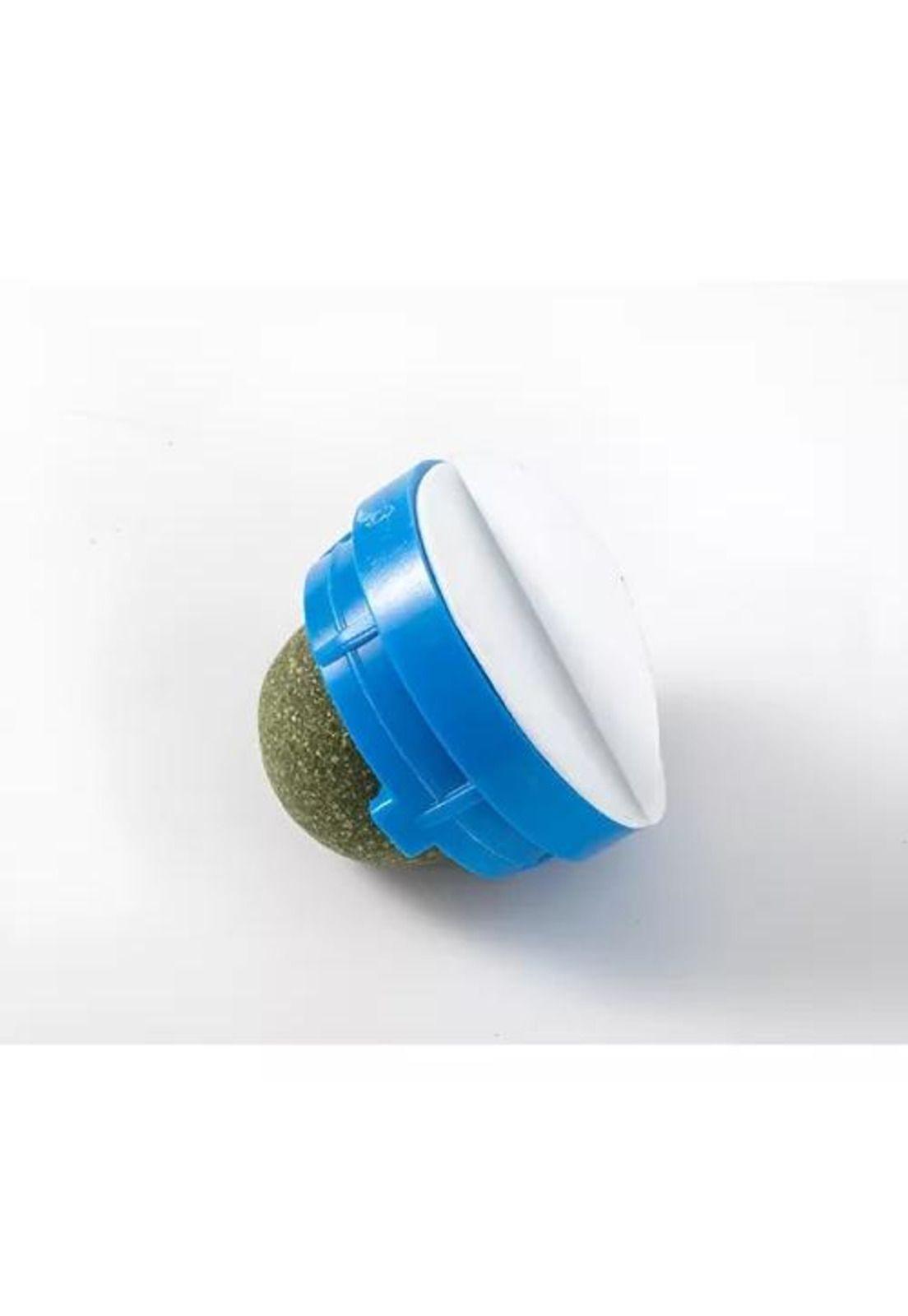 X3 bolas de catnip, juguete adhesivo, color azul-4