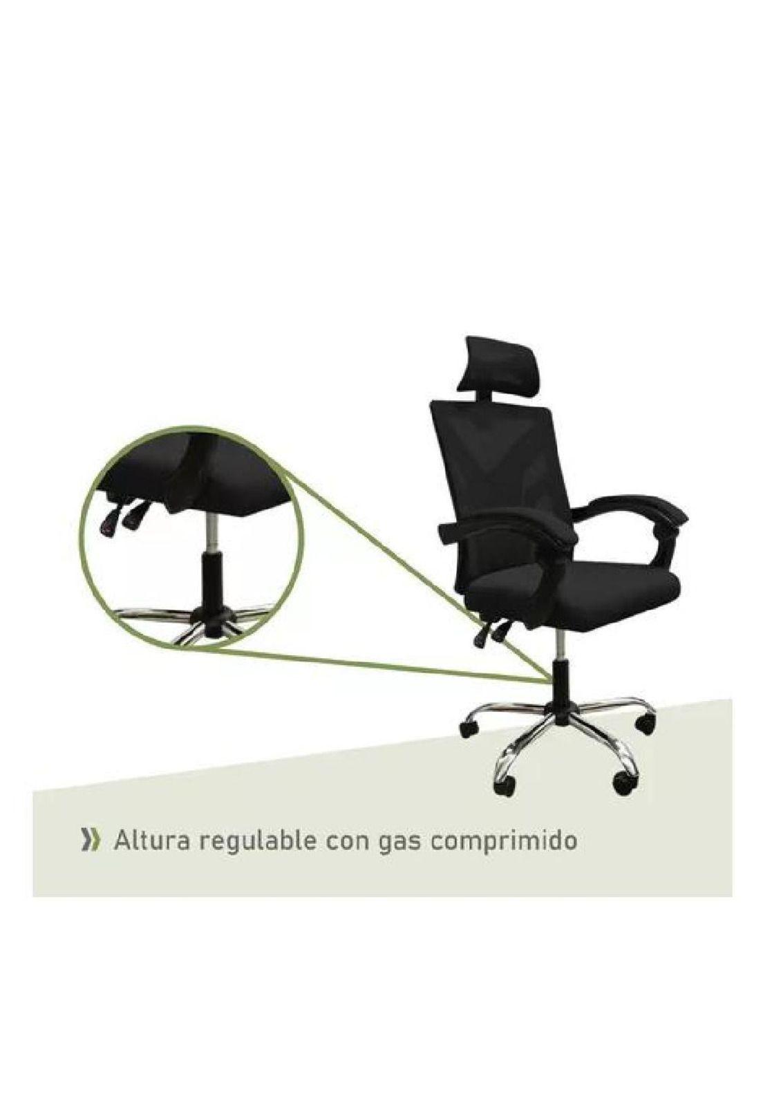 Silla ejecutiva de escritorio ergonómica Lumax Clyde color negro-3
