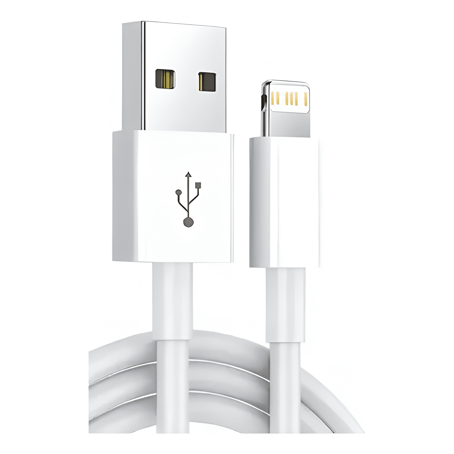 Cable de calidad lightning compatible con iphone 3 Blanco-0