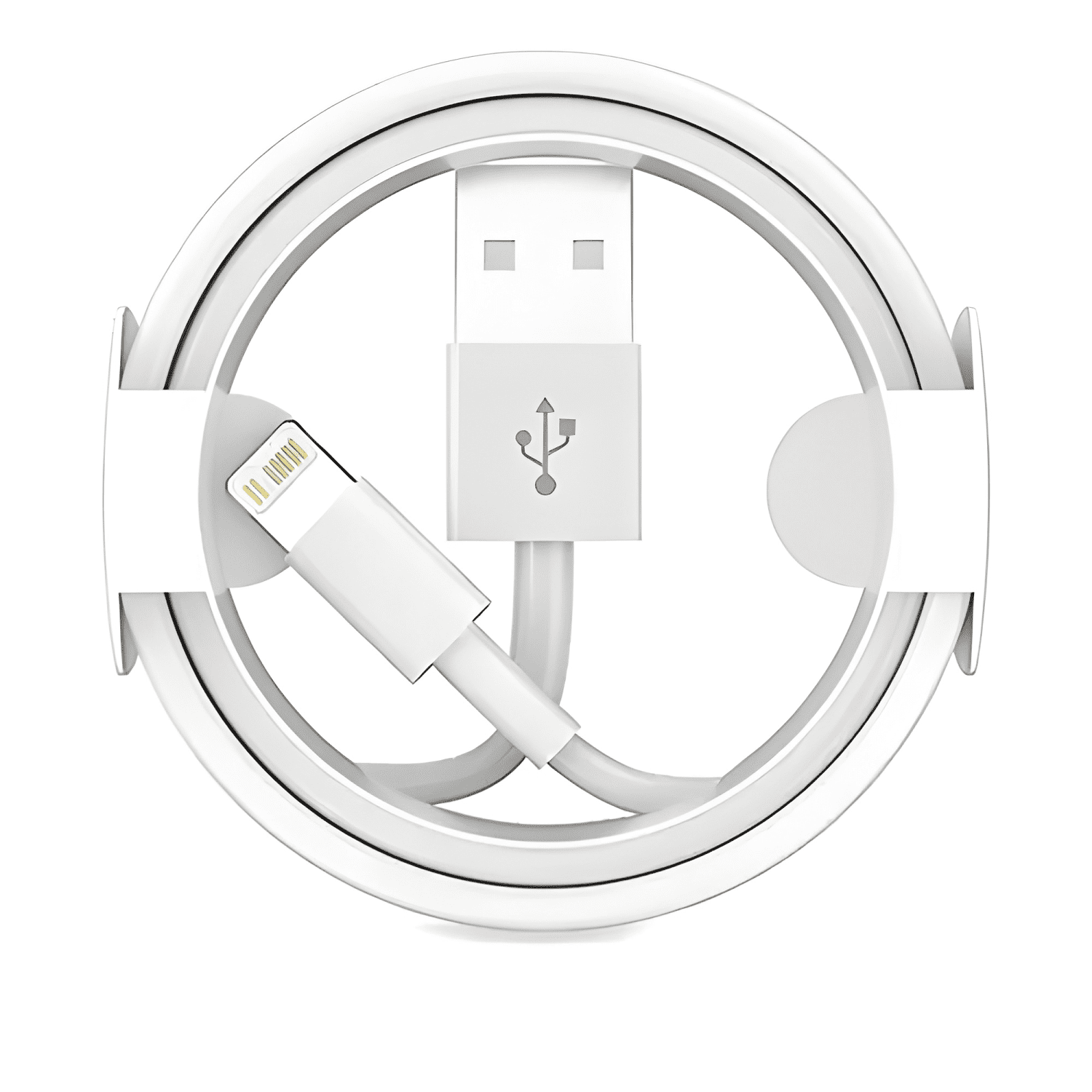 Cable de calidad lightning compatible con iphone 3 Blanco-1