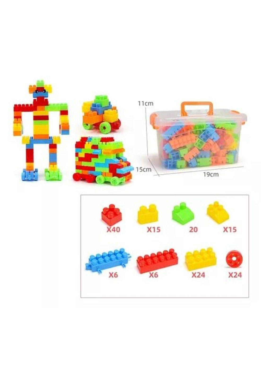 Pack de 150 pcs juguetes de bloques de construcción para niños multicolor-2