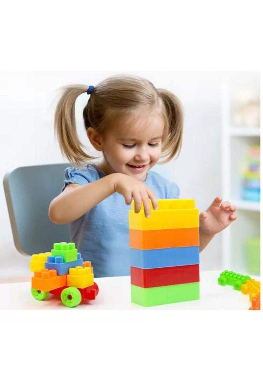 Pack de 150 pcs juguetes de bloques de construcción para niños multicolor-3