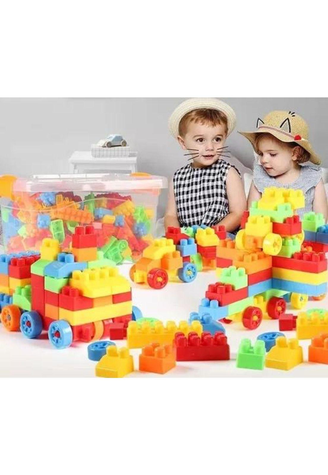Pack de 150 pcs juguetes de bloques de construcción para niños multicolor-4