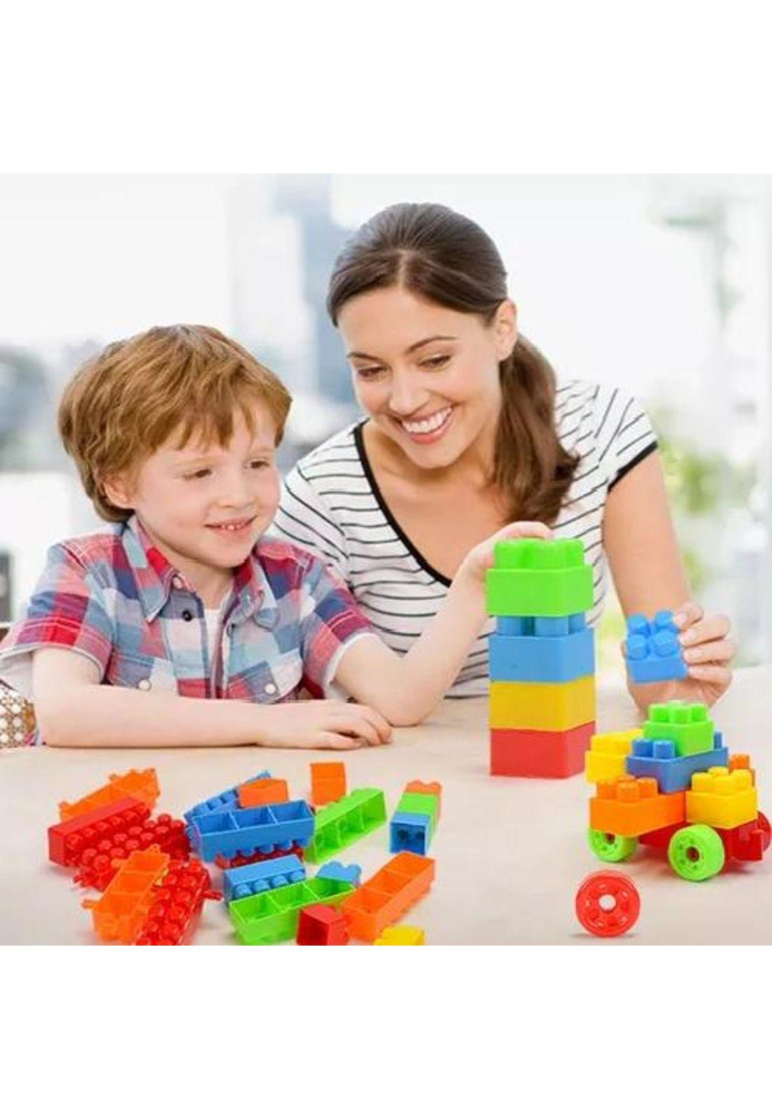 Pack de 150 pcs juguetes de bloques de construcción para niños multicolor-5