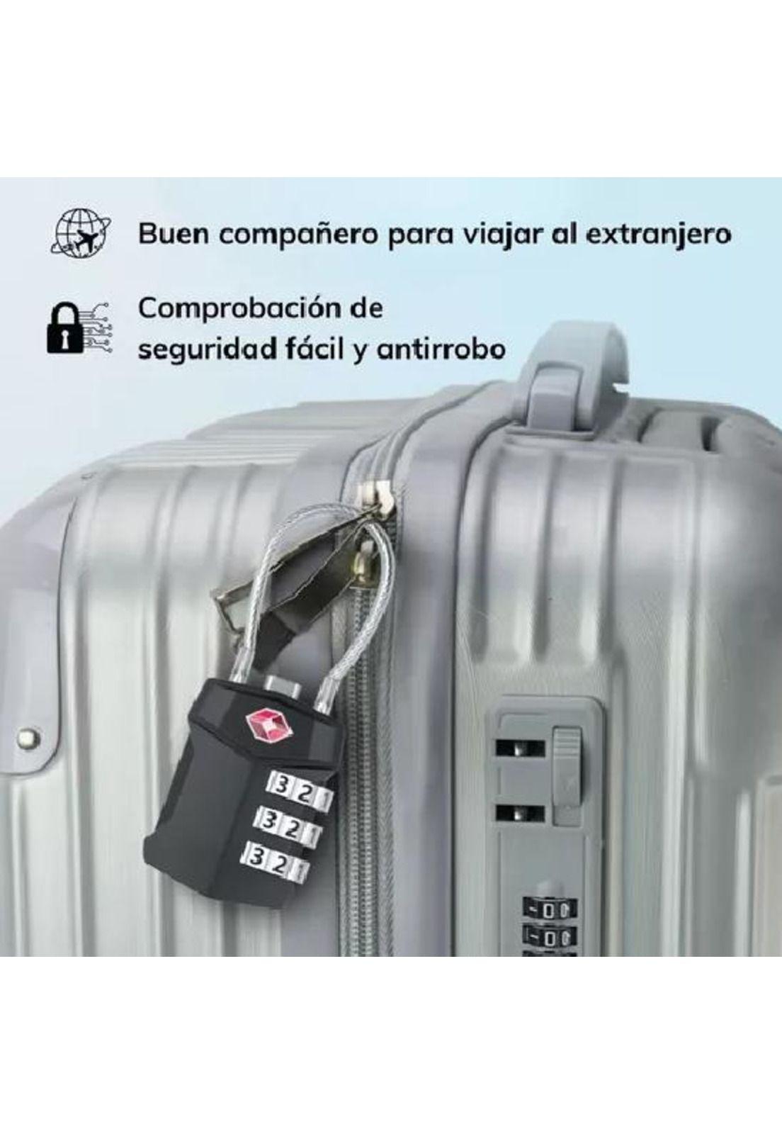 Candado de seguridad con cable de acero y clave de 3 dígi...-5
