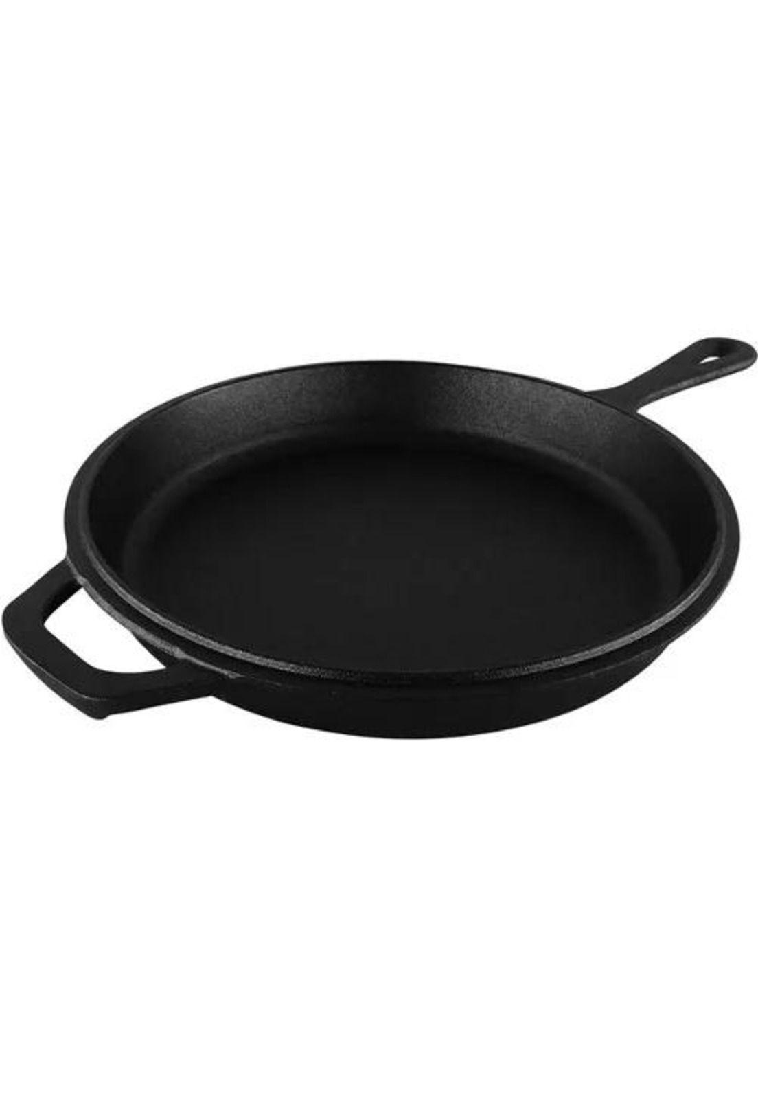 Dutch Oven Ø26 cm - Incluye 2 Sartenes de Hierro Fundido y 2 Grip, Color Negro-2
