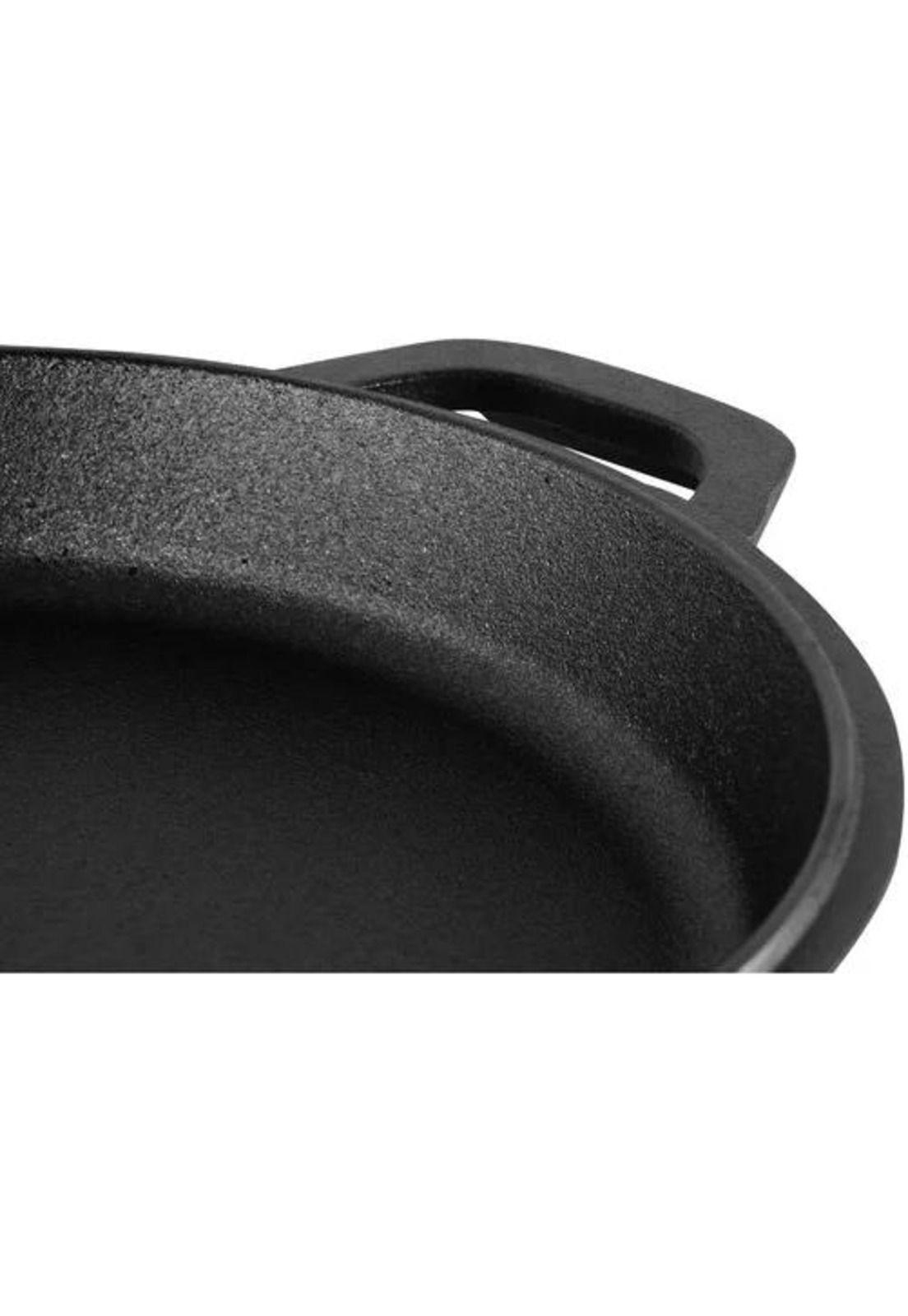 Dutch Oven Ø26 cm - Incluye 2 Sartenes de Hierro Fundido y 2 Grip, Color Negro-6