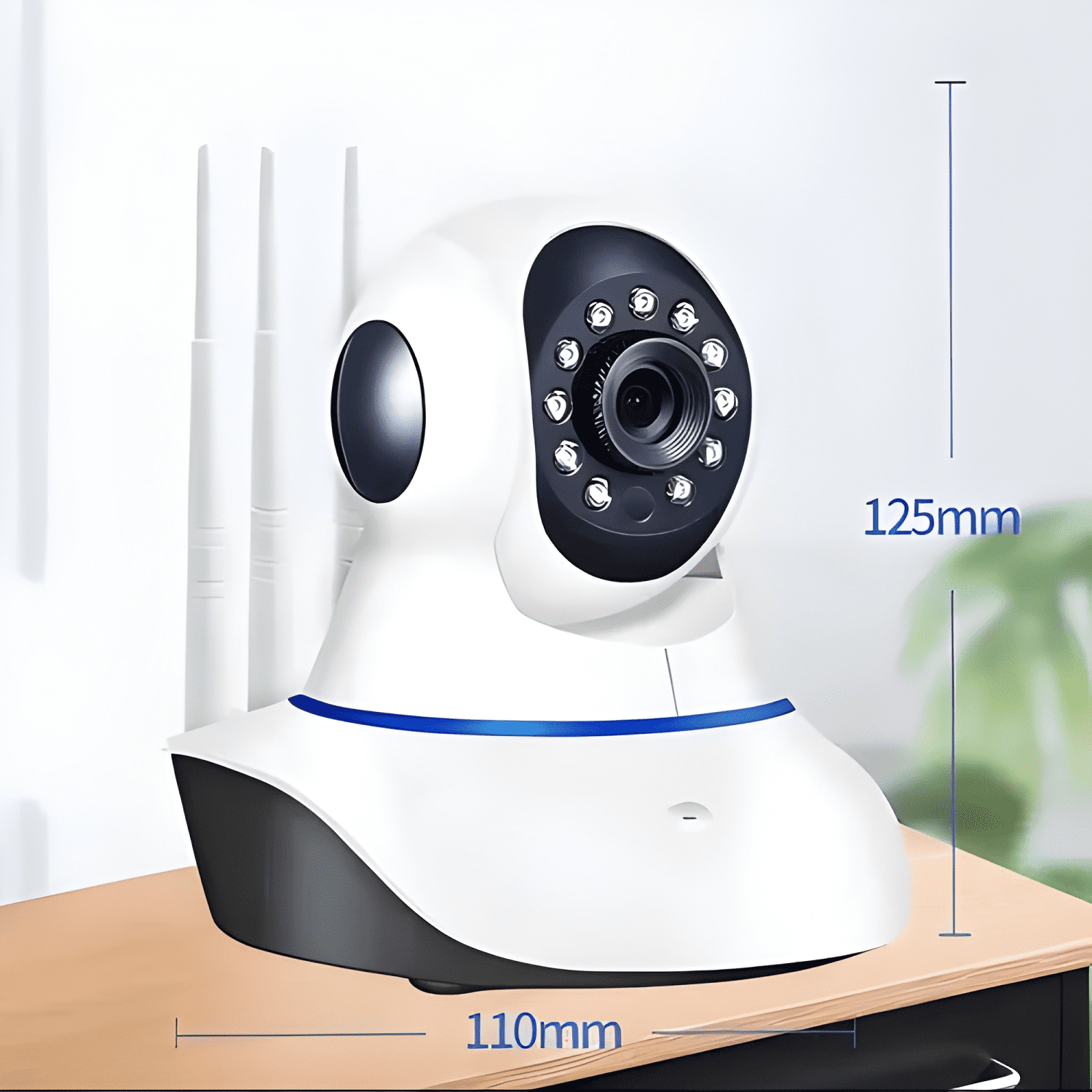 Camara de Vigilancia Ip Wifi Hd Motorizada Vision Blanco-3