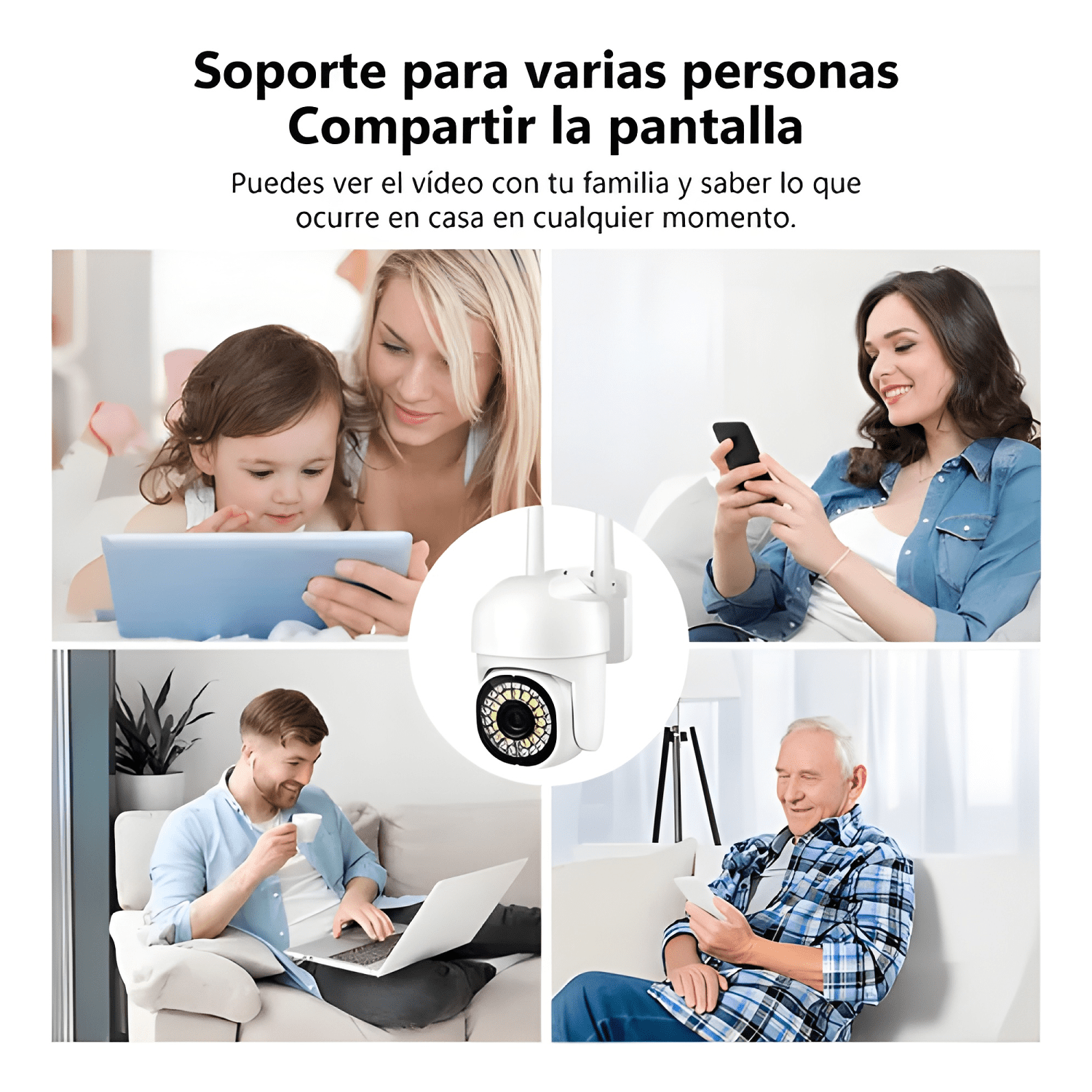 Cámara Supercenter Hogar Wifi Hd 1080p Ptz 2 Unidades IV IV-2