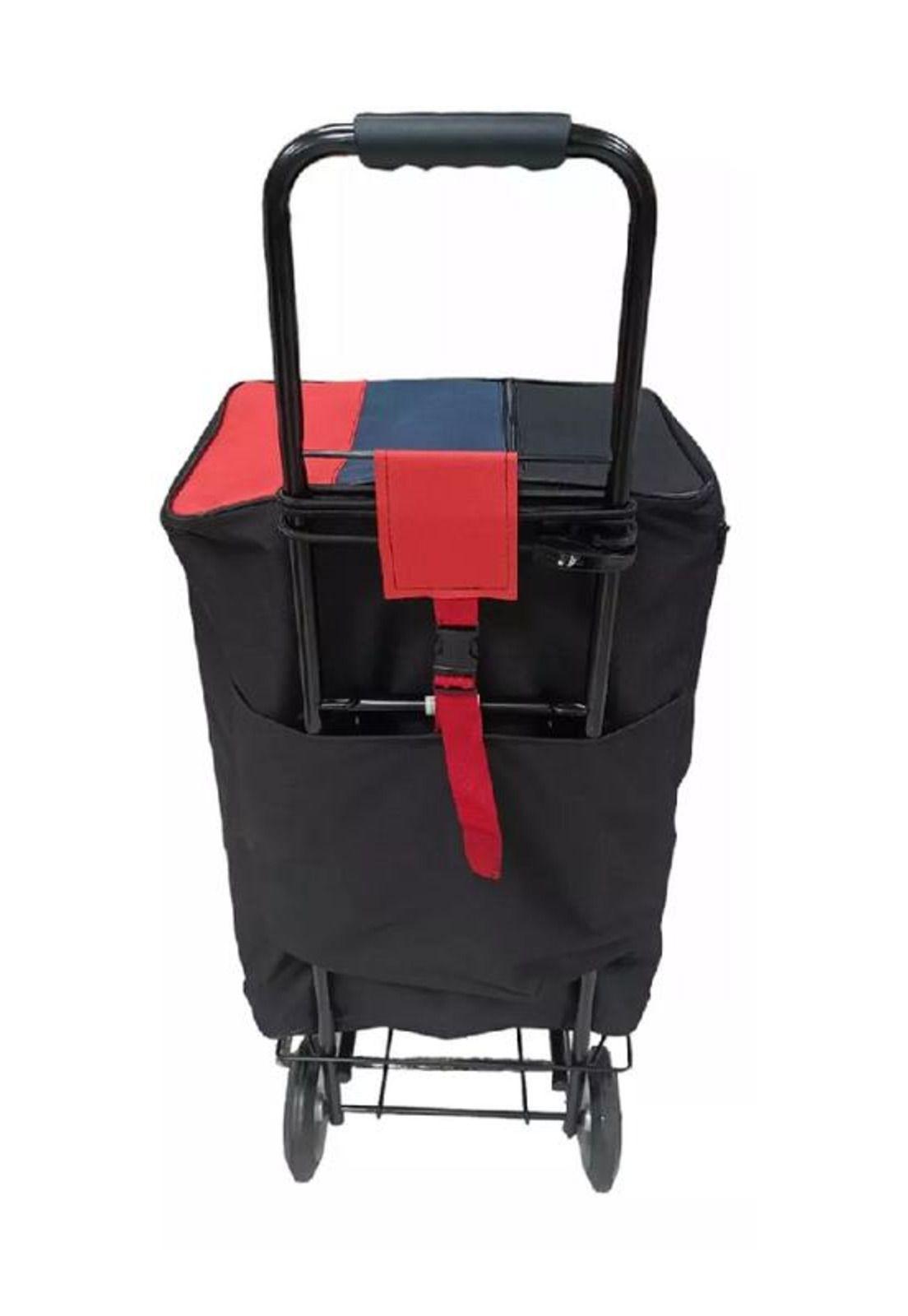 Carrito de compras plegable 60 kg color negro-3