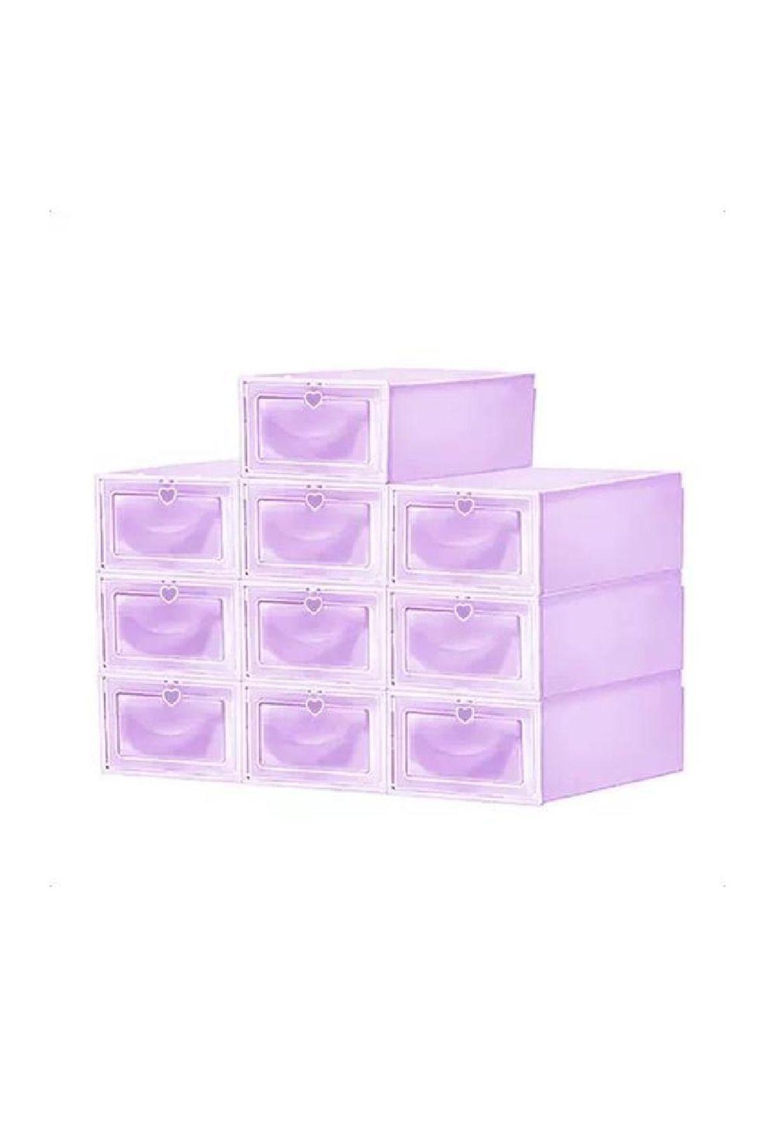 10 piezas zapateras organizadoras púrpuras-1