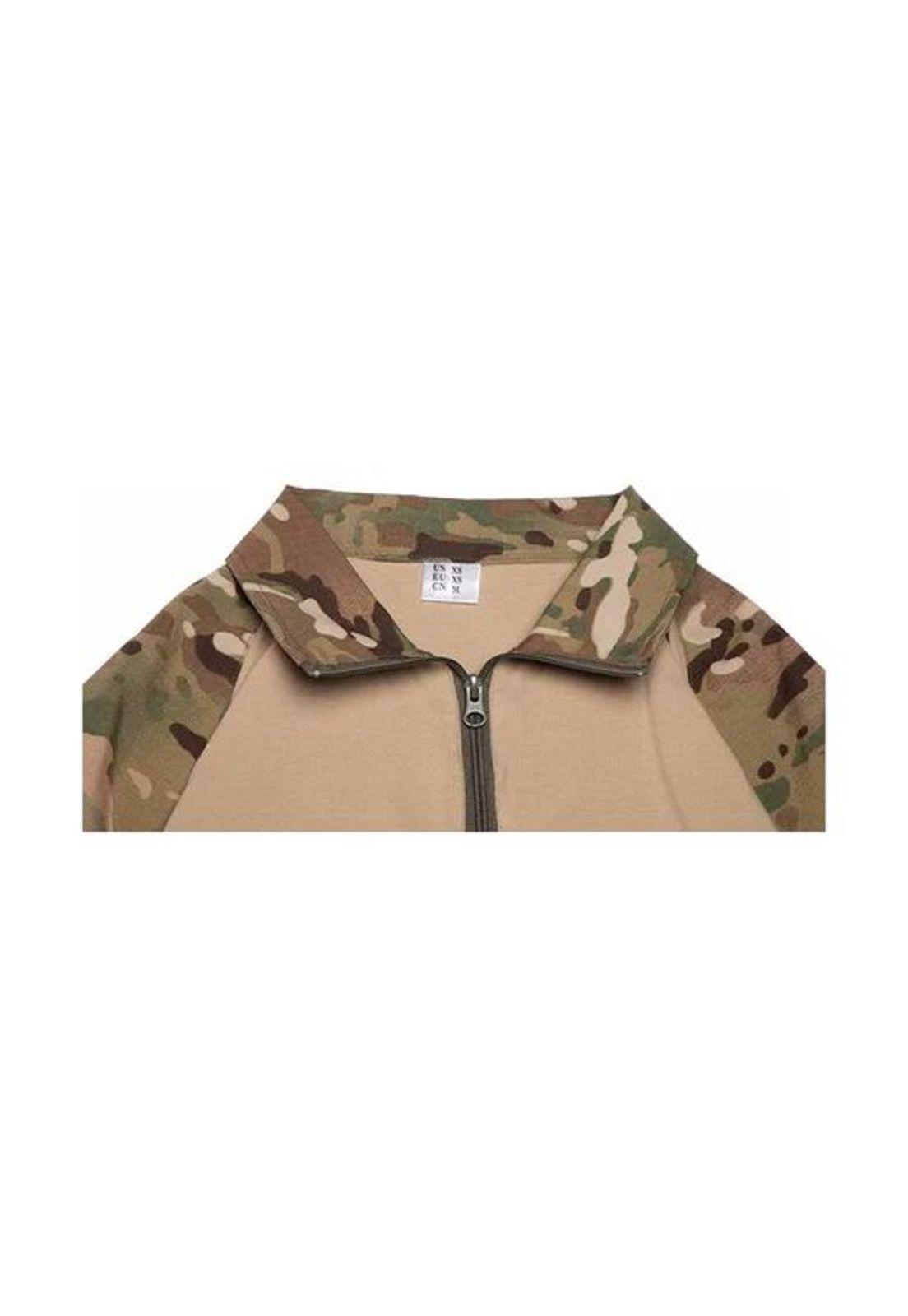 Polera Táctica Combat Shirt Militar Airsoft, Color Multicam, Talla L-3