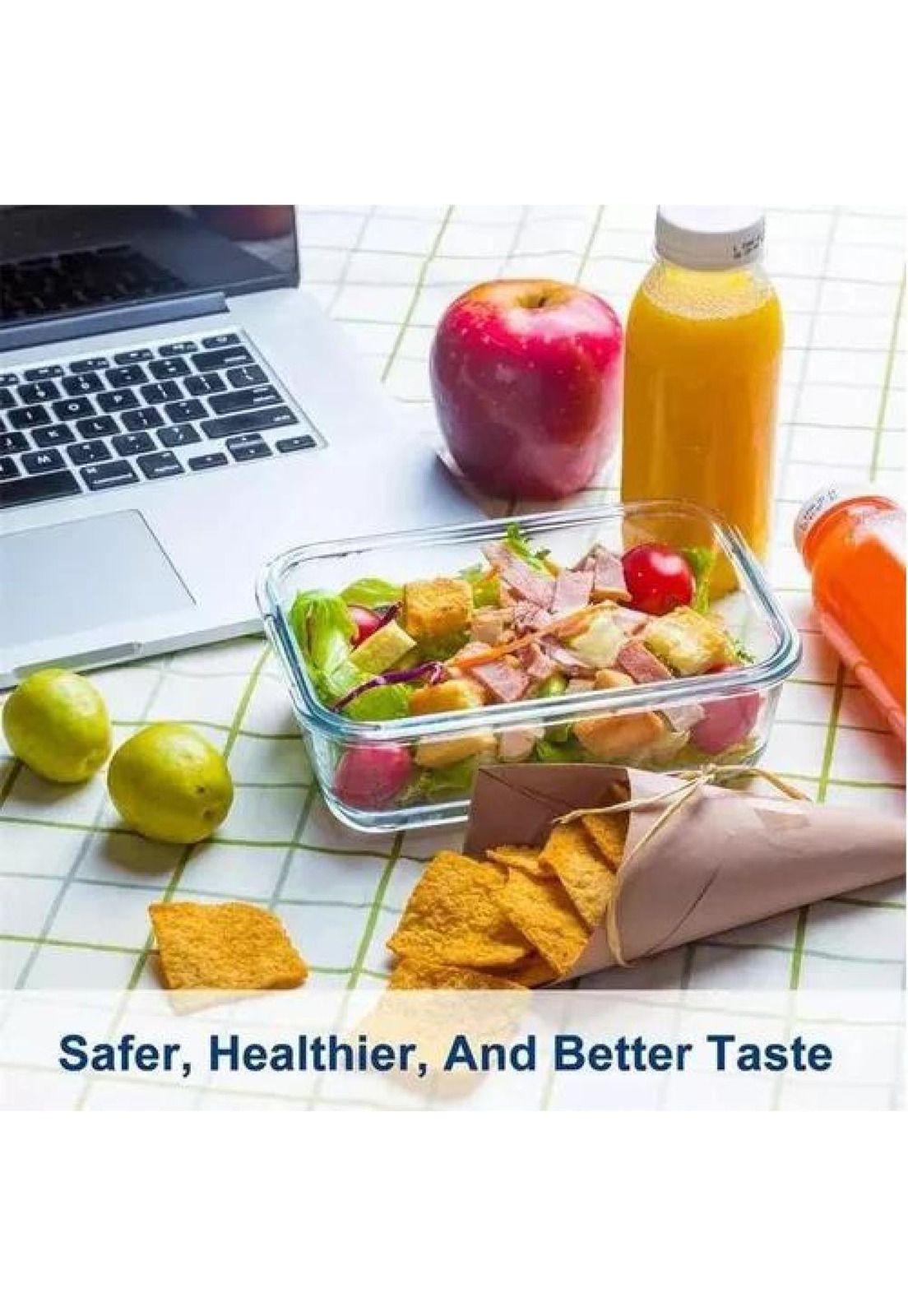 Pack de 3 tupper herméticos de vidrio para comida, 1.500 ml, Allegra, color transparente-4