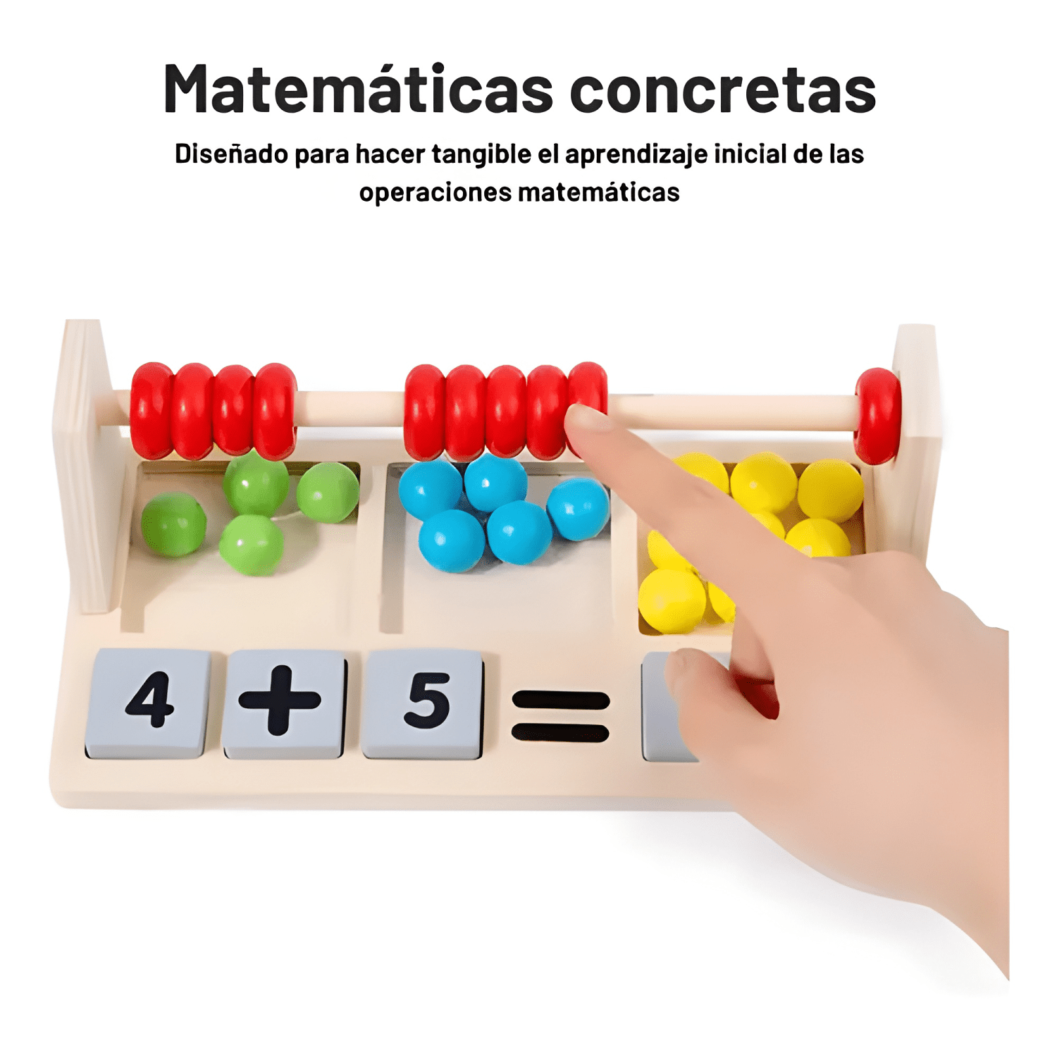 Ábaco de madera montessori matemáticas y motricidad fina #3-2