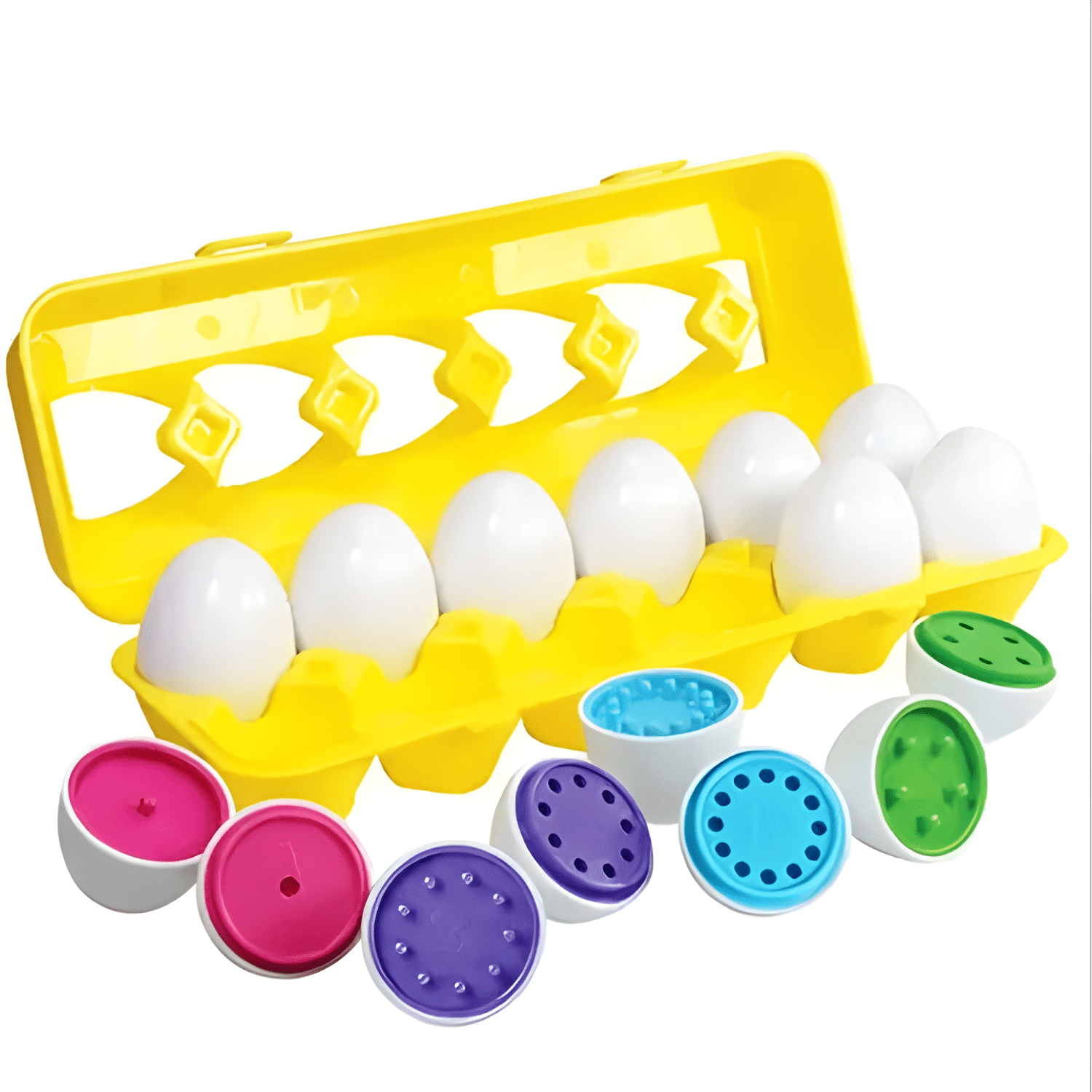 Huevos juguete para niños 12 piezas juego didáctico encaje-1