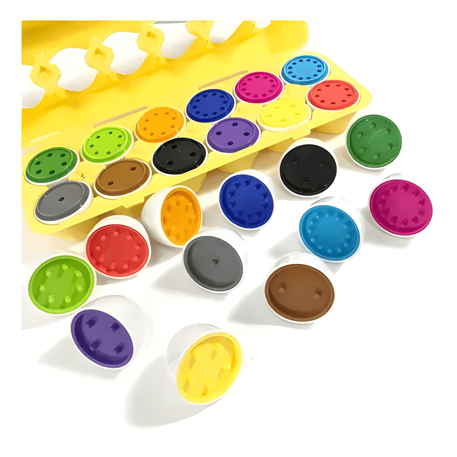 Huevos juguete para niños 12 piezas juego didáctico encaje-2