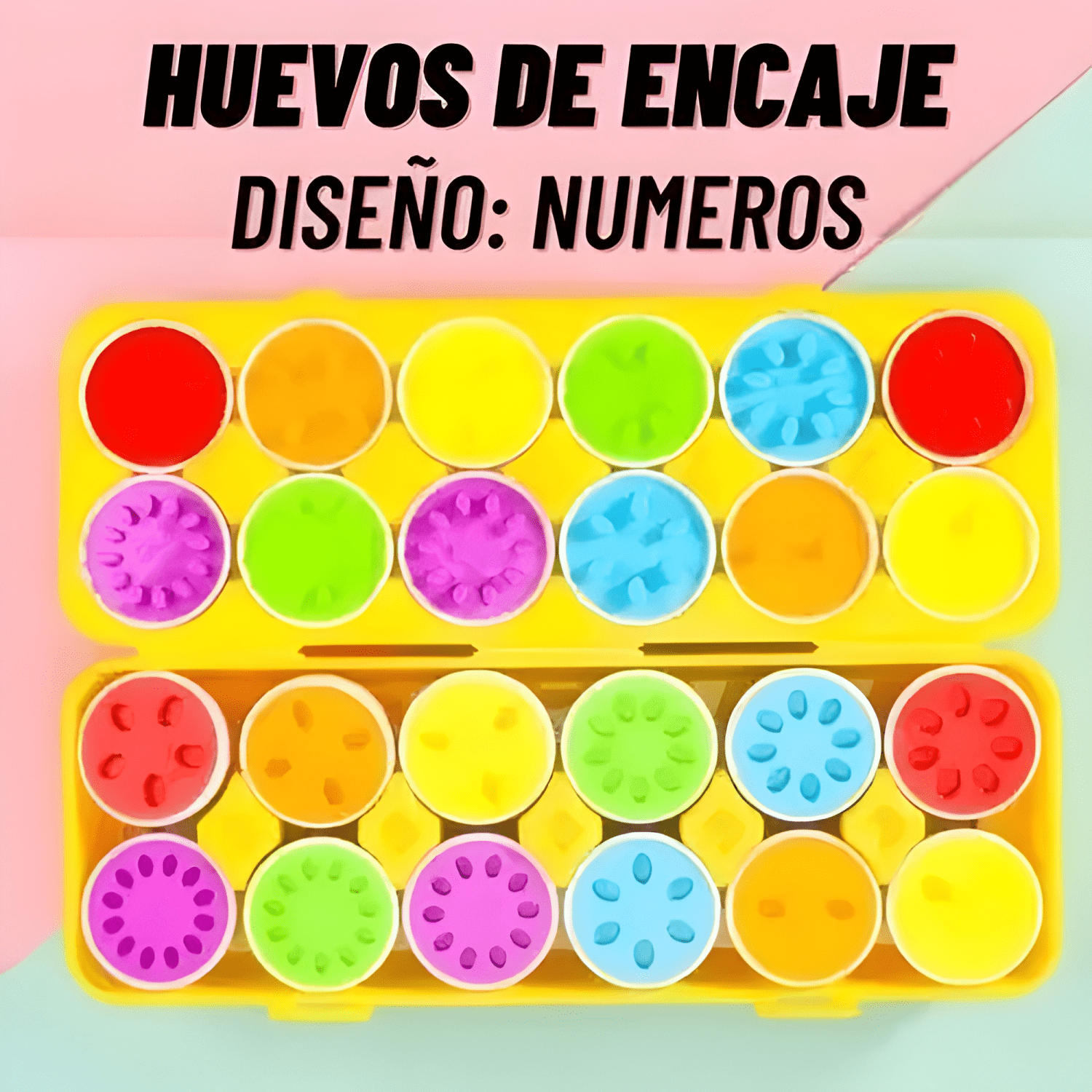 Huevos juguete para niños 12 piezas juego didáctico encaje-3