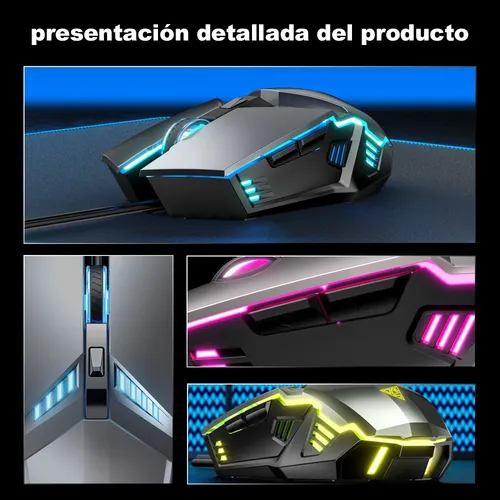 Mouse gamer Xundefined GM16 usb 3200dpi gris-1