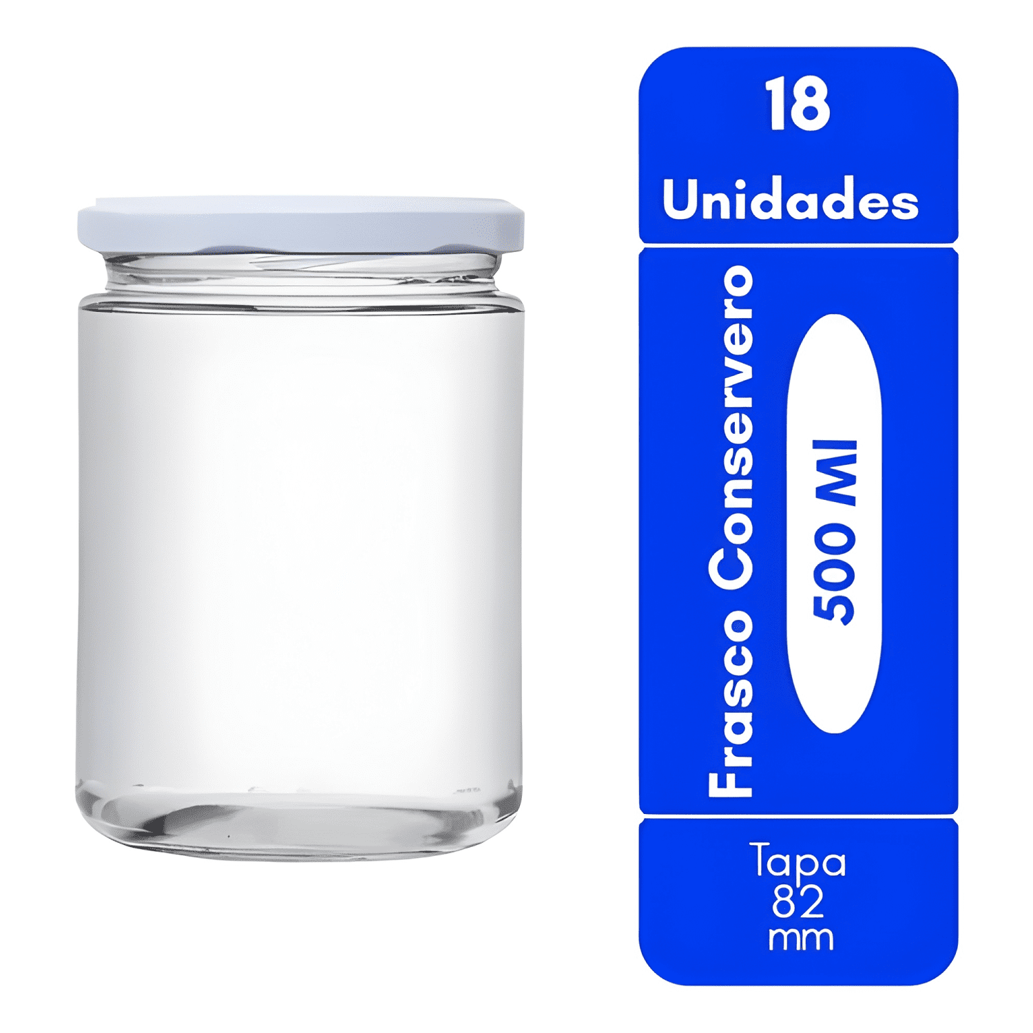 Pack 18 frasco conservero con tapa 500 ml-0