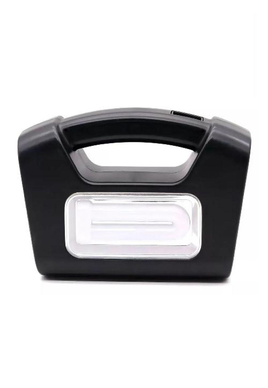 Kit lámpara de emergencia solar camping USB + 3 ampolletas, negro-2