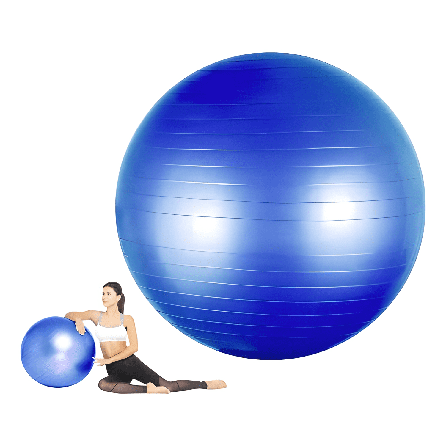 Pelota yoga 55cm antiexplosión pvc cuperstorecl Azul-0