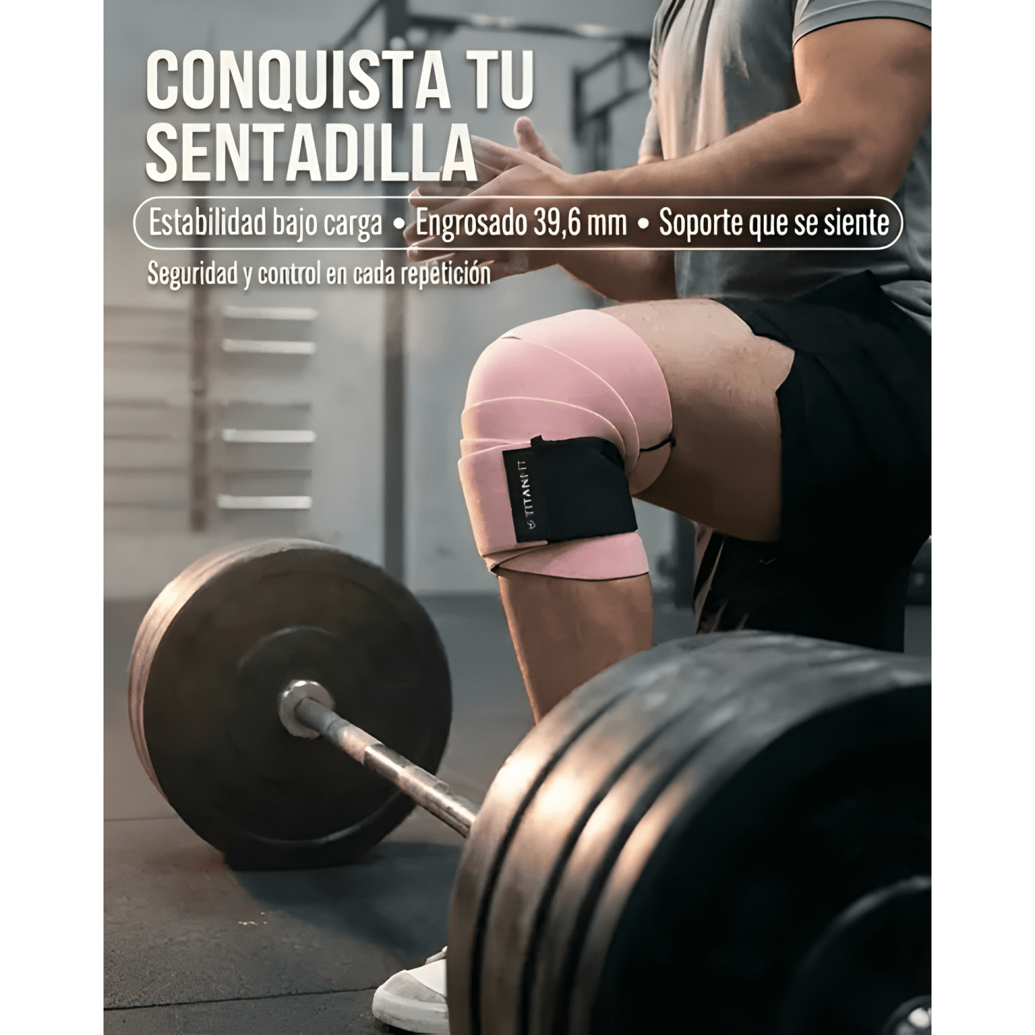 Par rodilleras elásticas Pelta crossfit Titanfit-1
