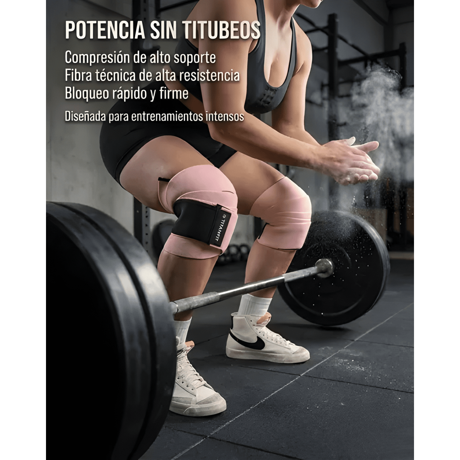 Par rodilleras elásticas Pelta crossfit Titanfit-2