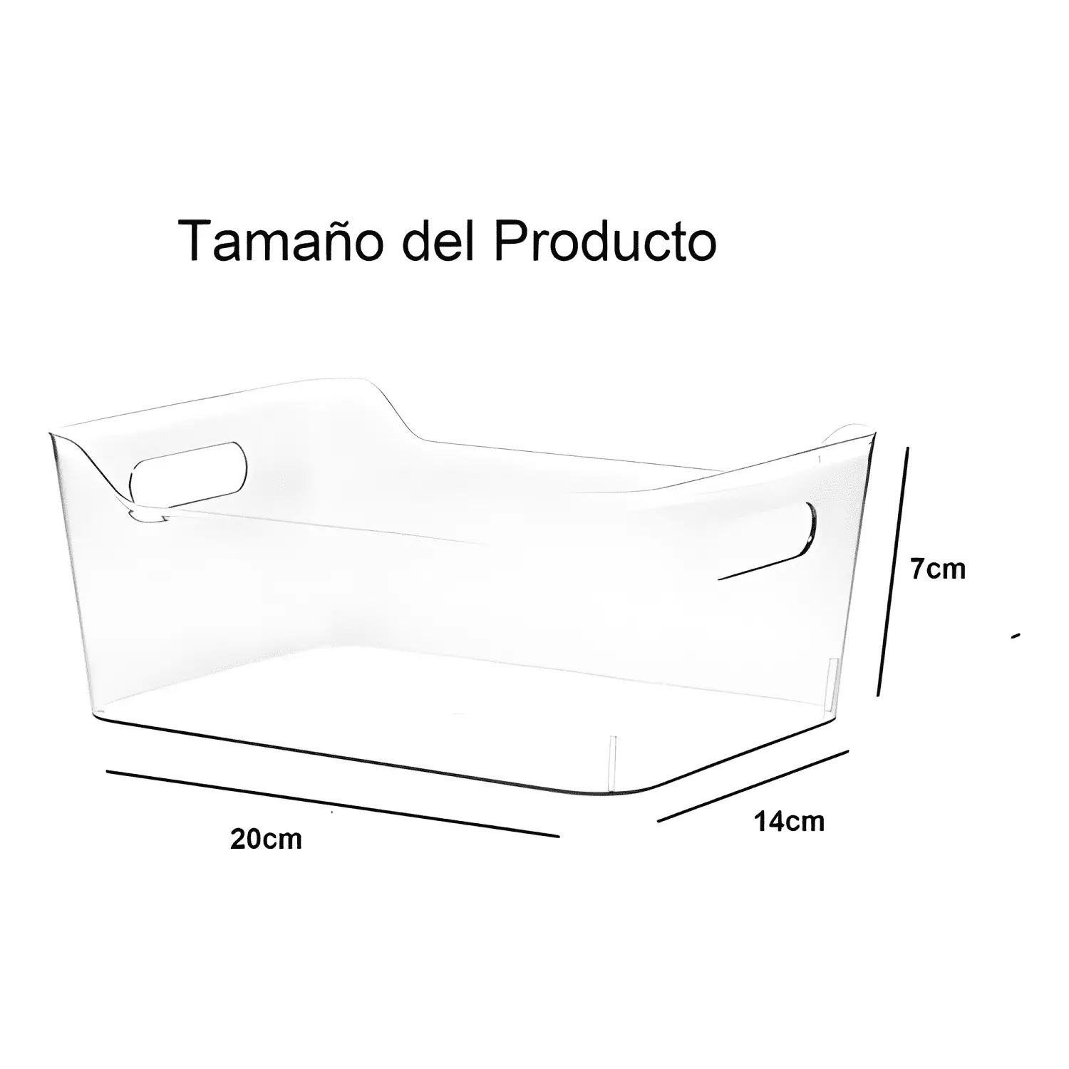 Organizador de refrigerador y despensa, transparente-2