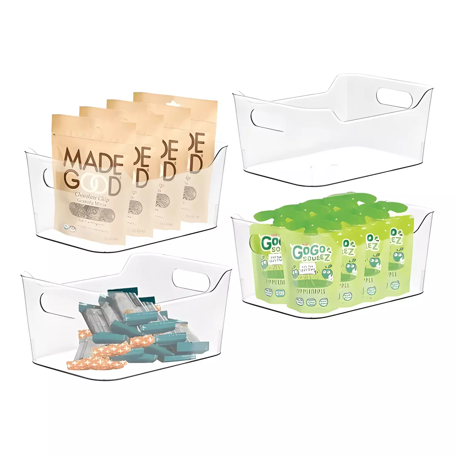 Organizador de refrigerador y despensa, transparente-4