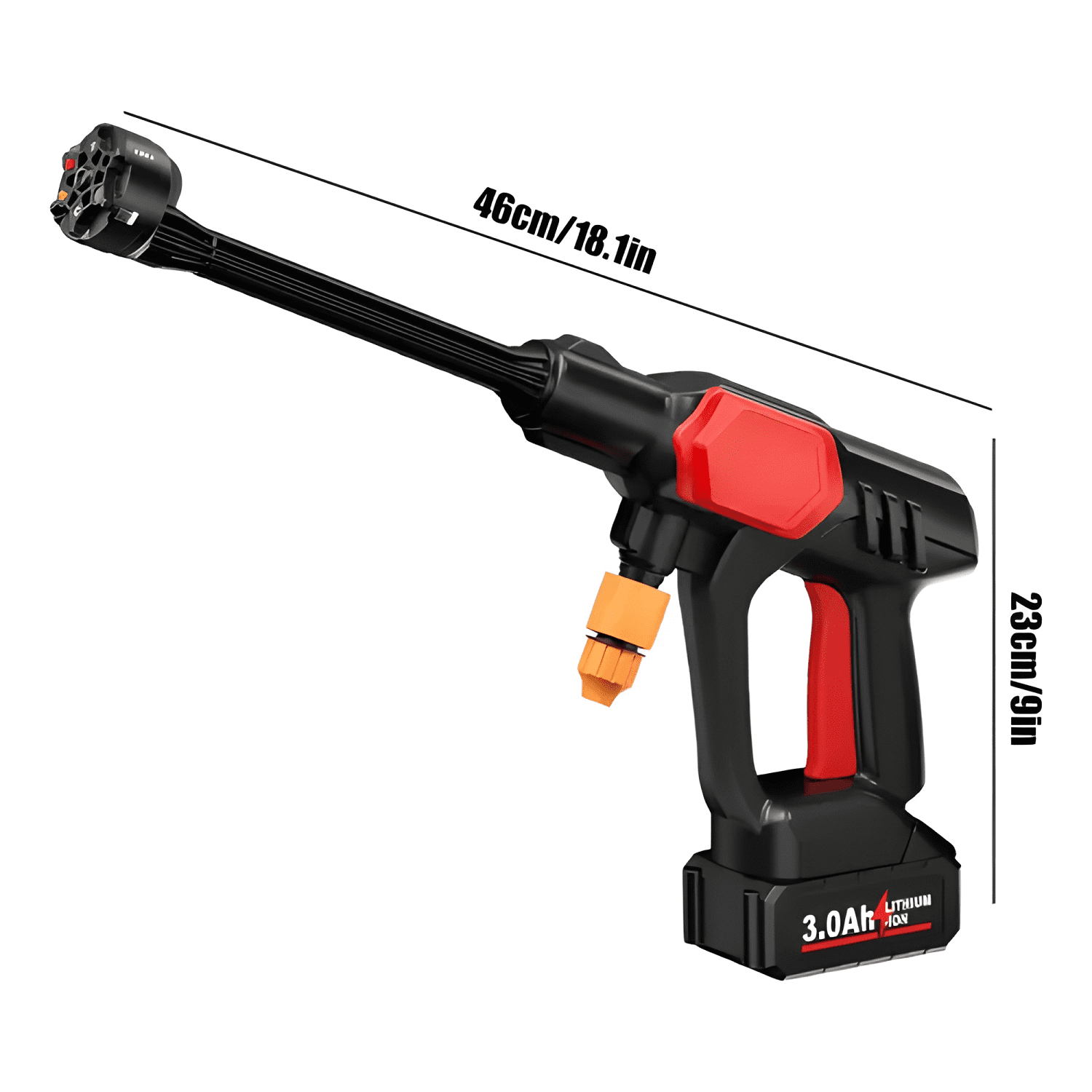 Hidrolavadora Inalámbrica Portátil 800W 30bar Batería Negra-2
